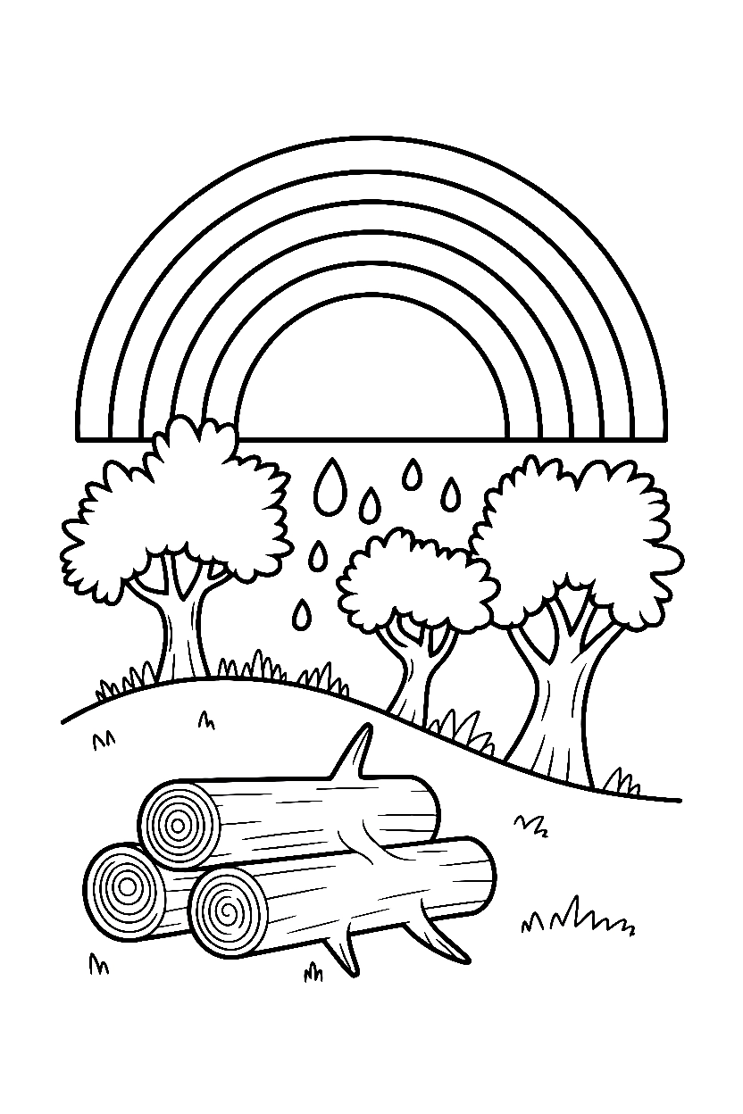 hillside oak peek coloring pages