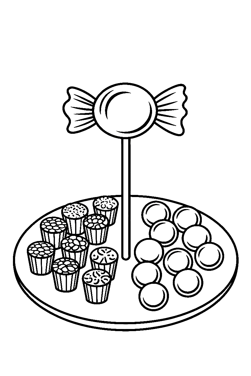 holding position candy platter printable sheet