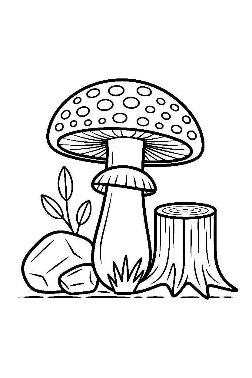 holding position mushroom rocks printable sheet