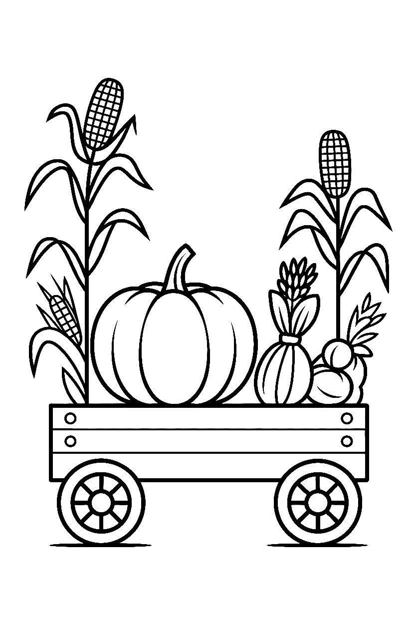 holding position pumpkin wagon printable sheet