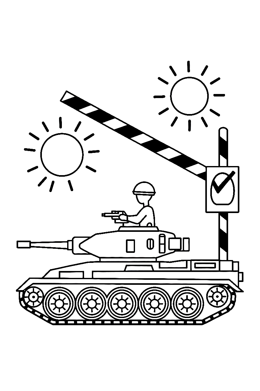 holding position tank checkpoint drawing