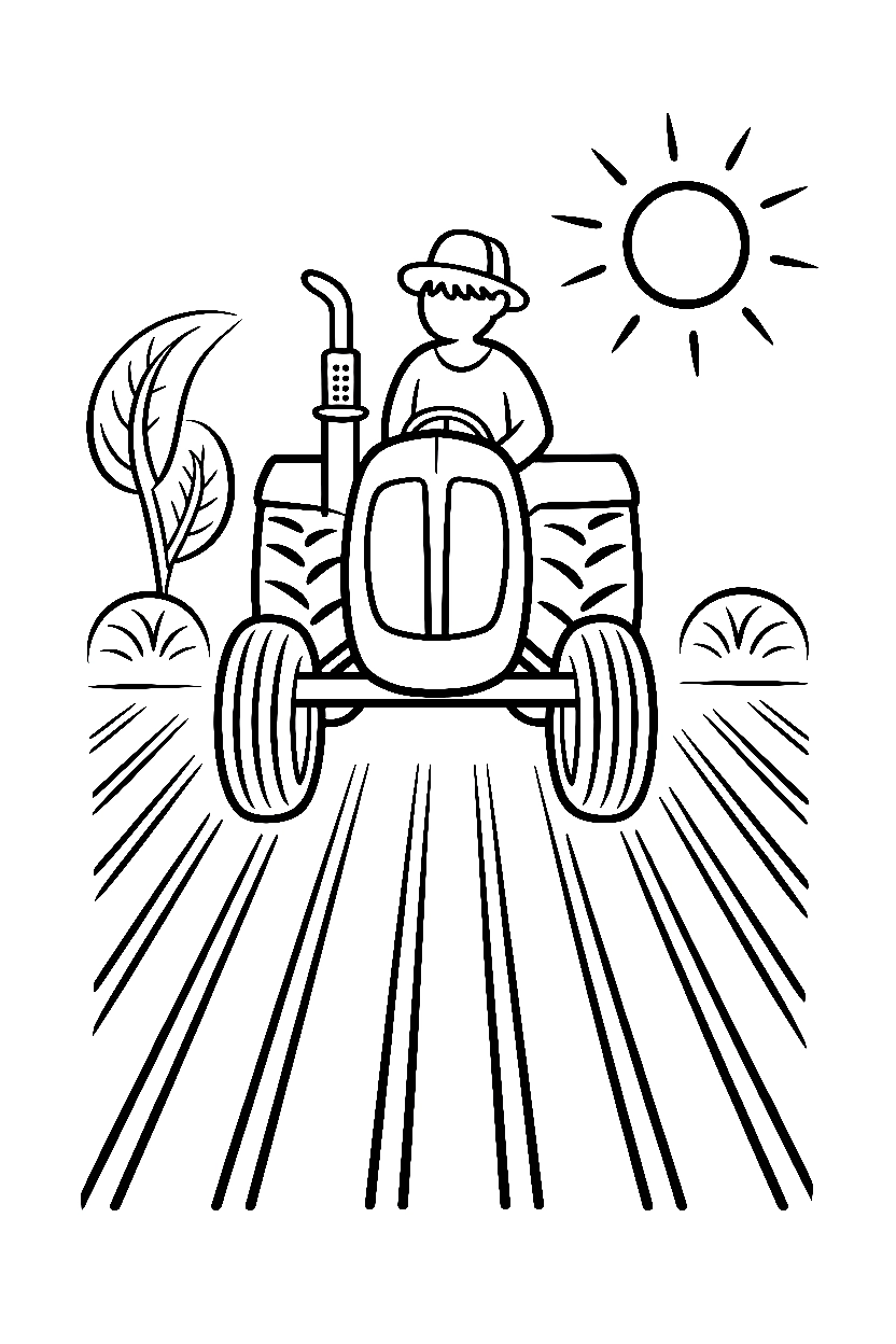 holding position tractor field drawing