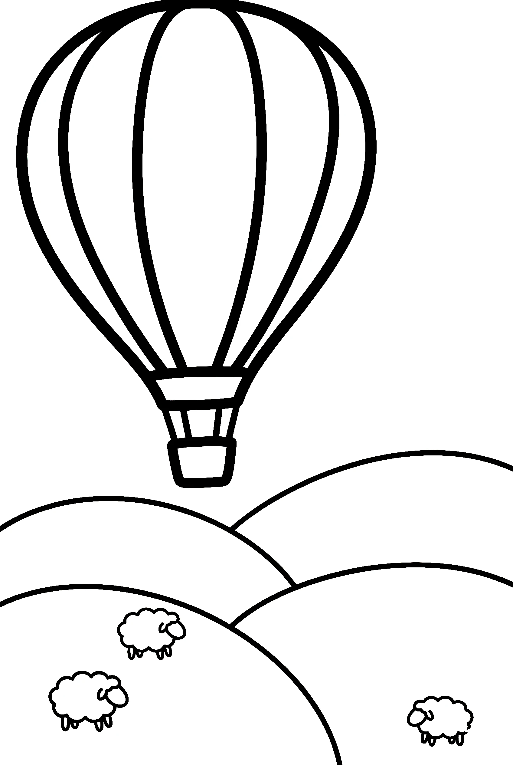 Hot Air Balloon Coloring Pages