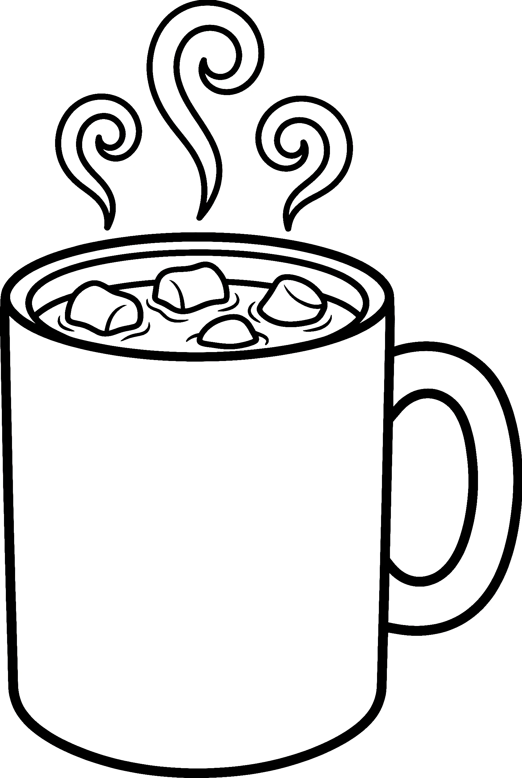 hot cocoa mug winter printable sheet