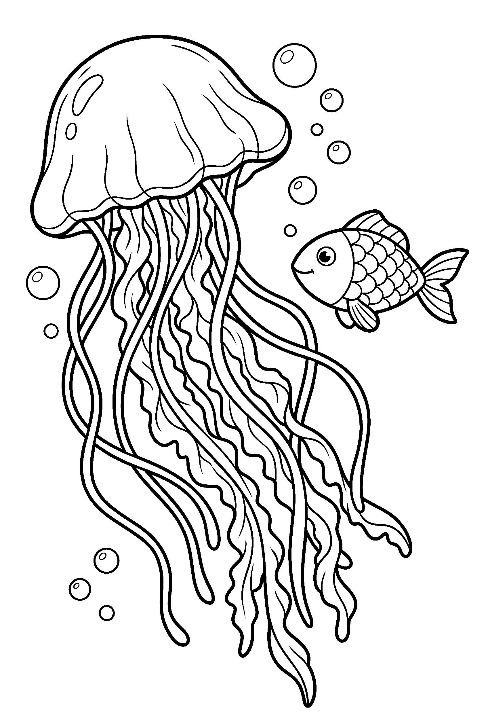 jellyfish friends drawing for kids