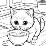 kitten-drinking-milk-bowl-printable