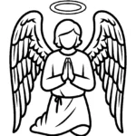 Angel Coloring Pages to Color During Quiet Sunday Mornings kneeling-angel-printable-sheet