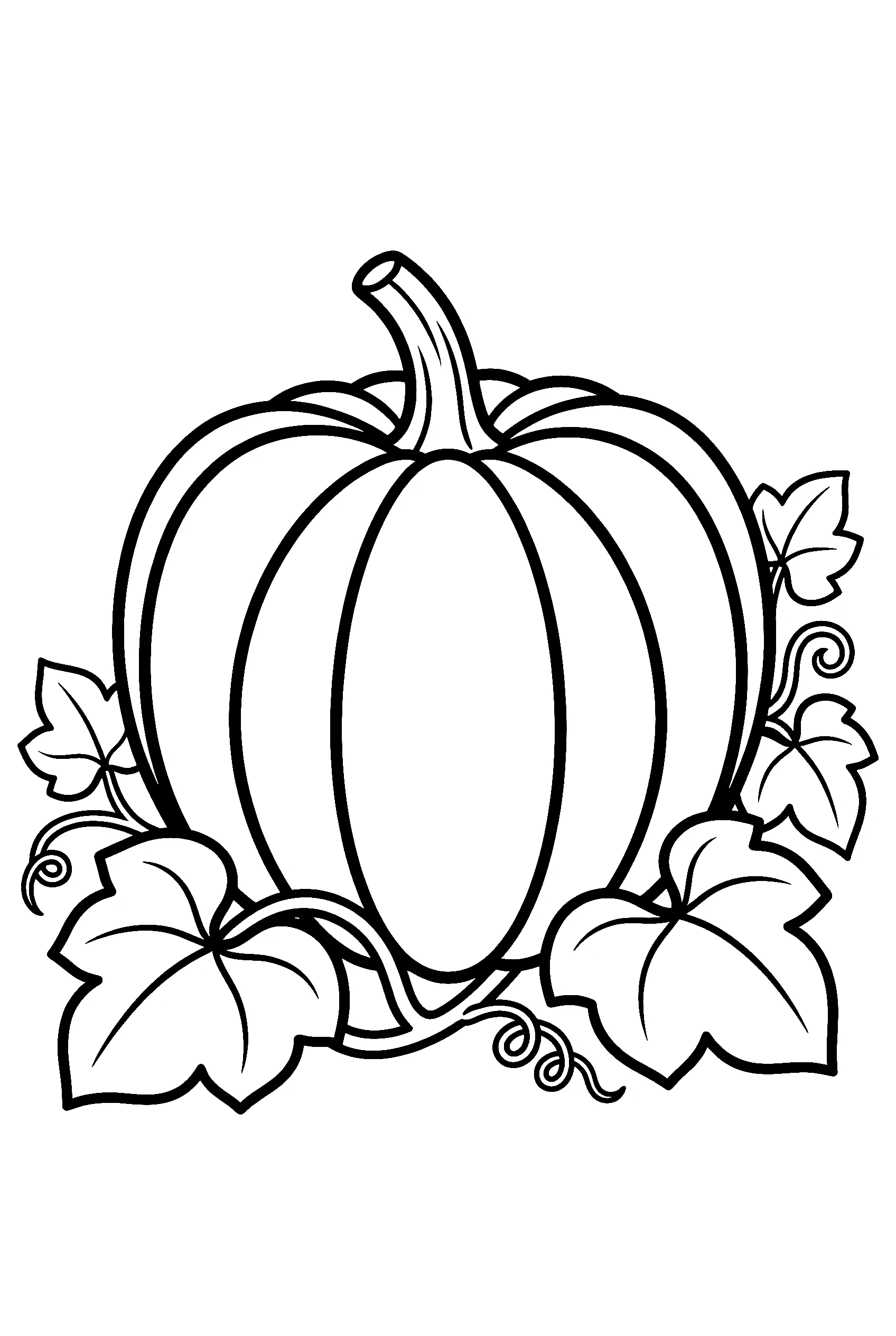 large ribbed pumpkin garden patch coloring pages