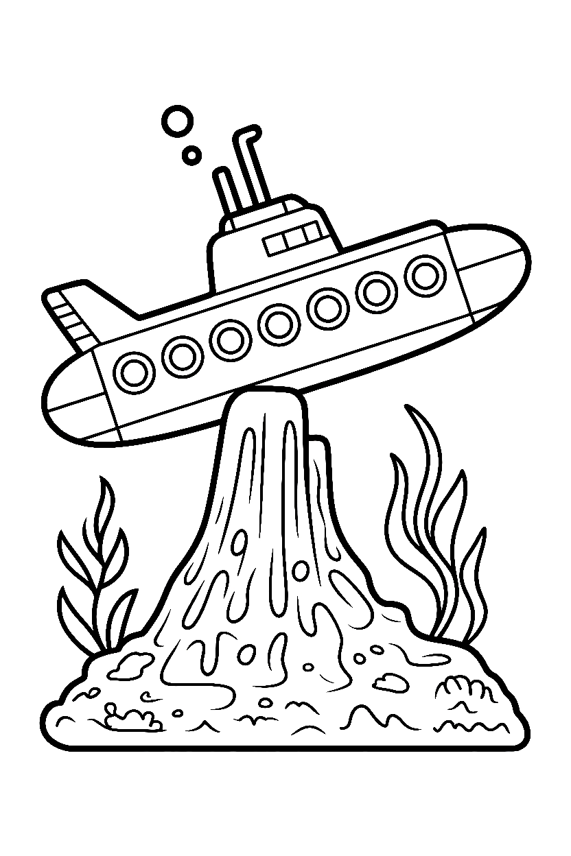 leaning beside vent submarine printable sheet