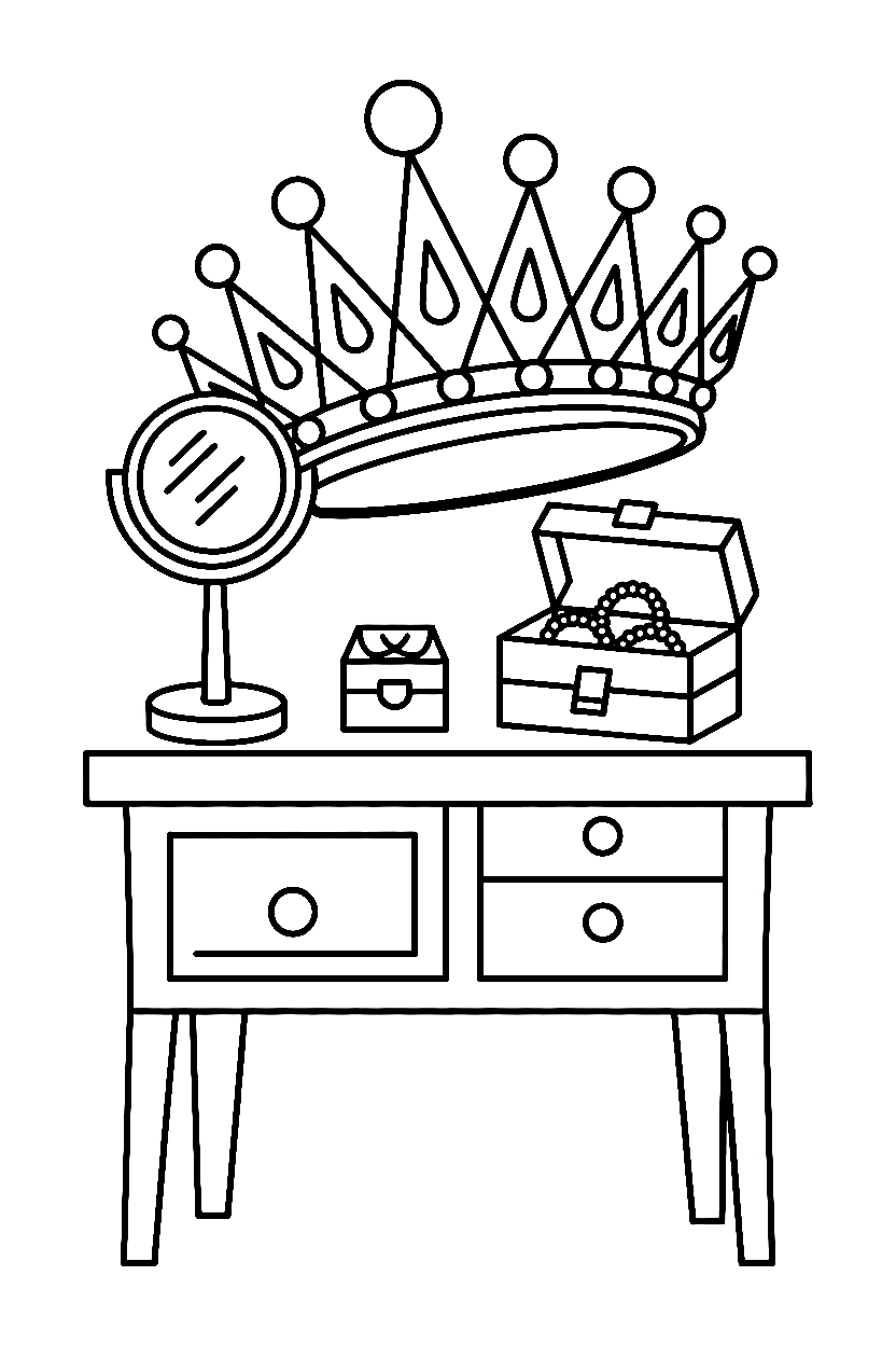 leaning on table crown mirror printable sheet leaning on table crown mirror printable sheet