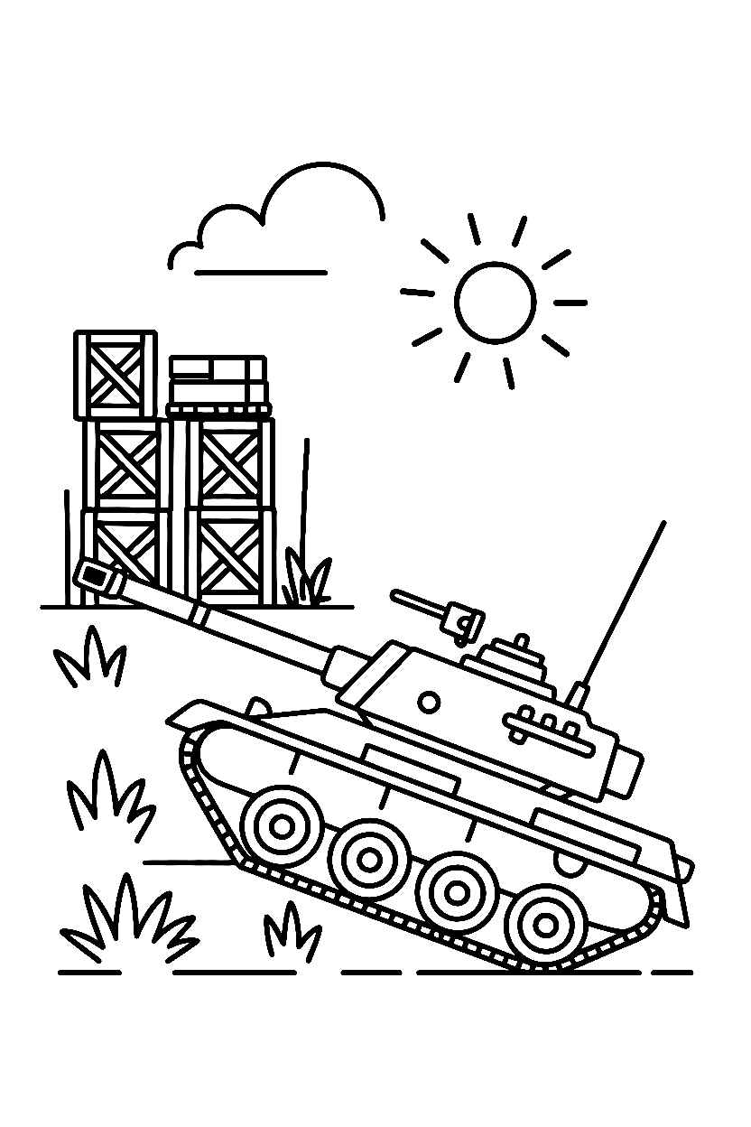 leaning tank supply depot printable sheet