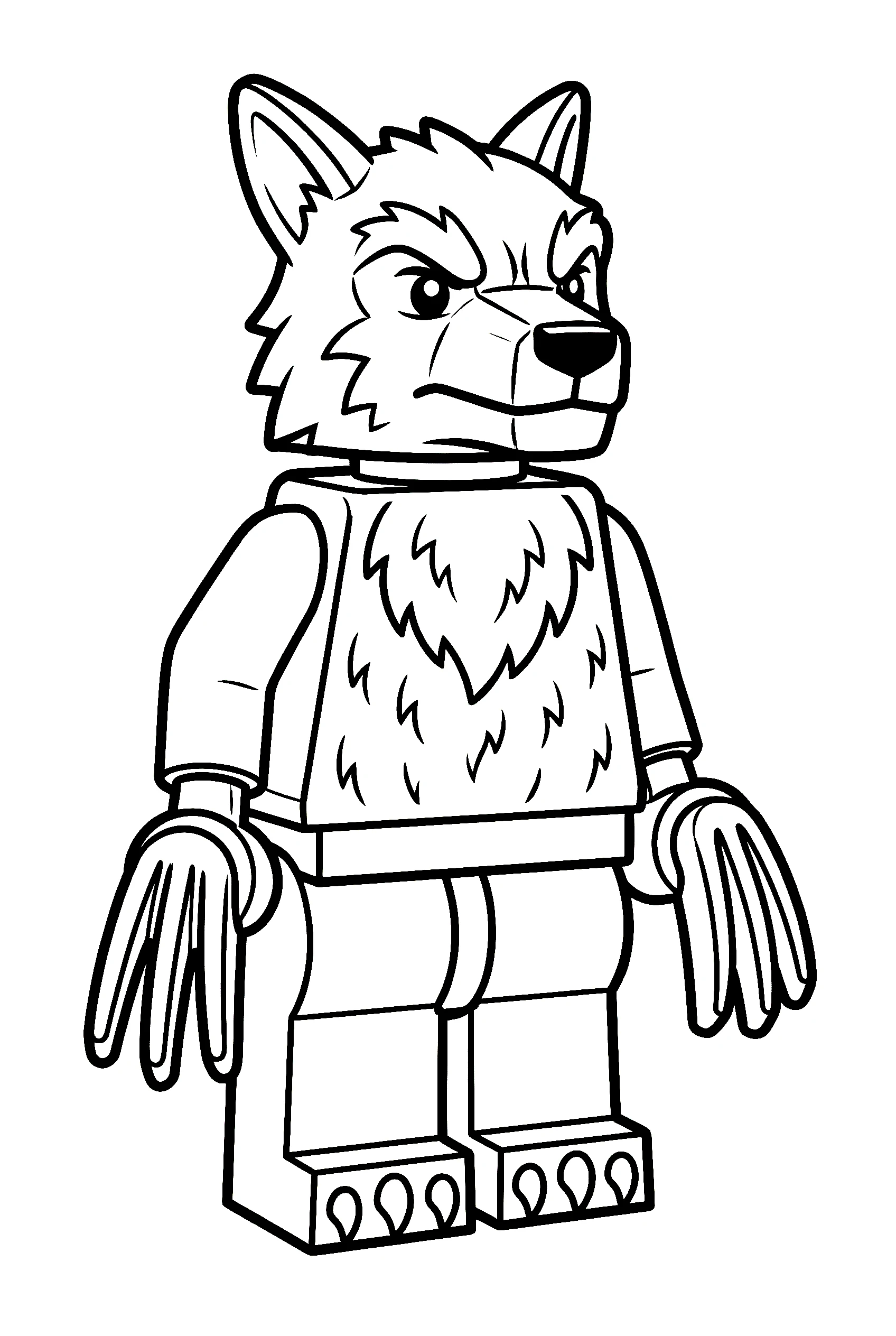 lego style werewolf coloring pages