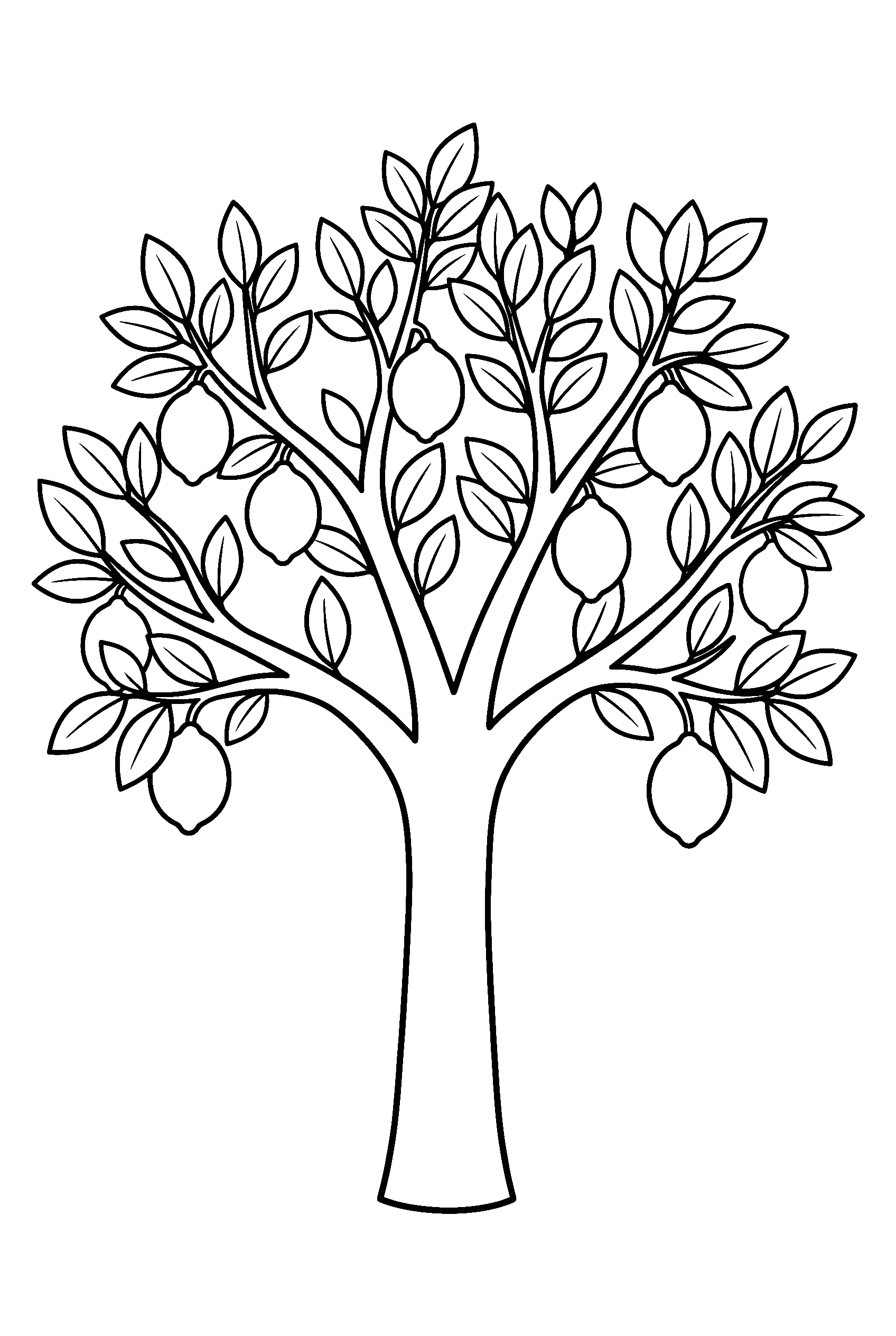 lemon tree nature coloring pages