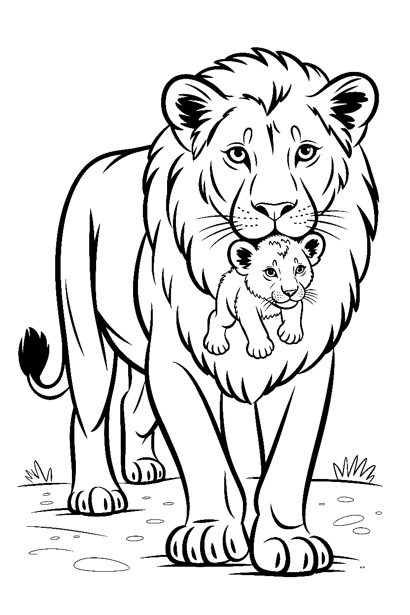 lioness carrying cub mouth drawing lioness carrying cub mouth drawing