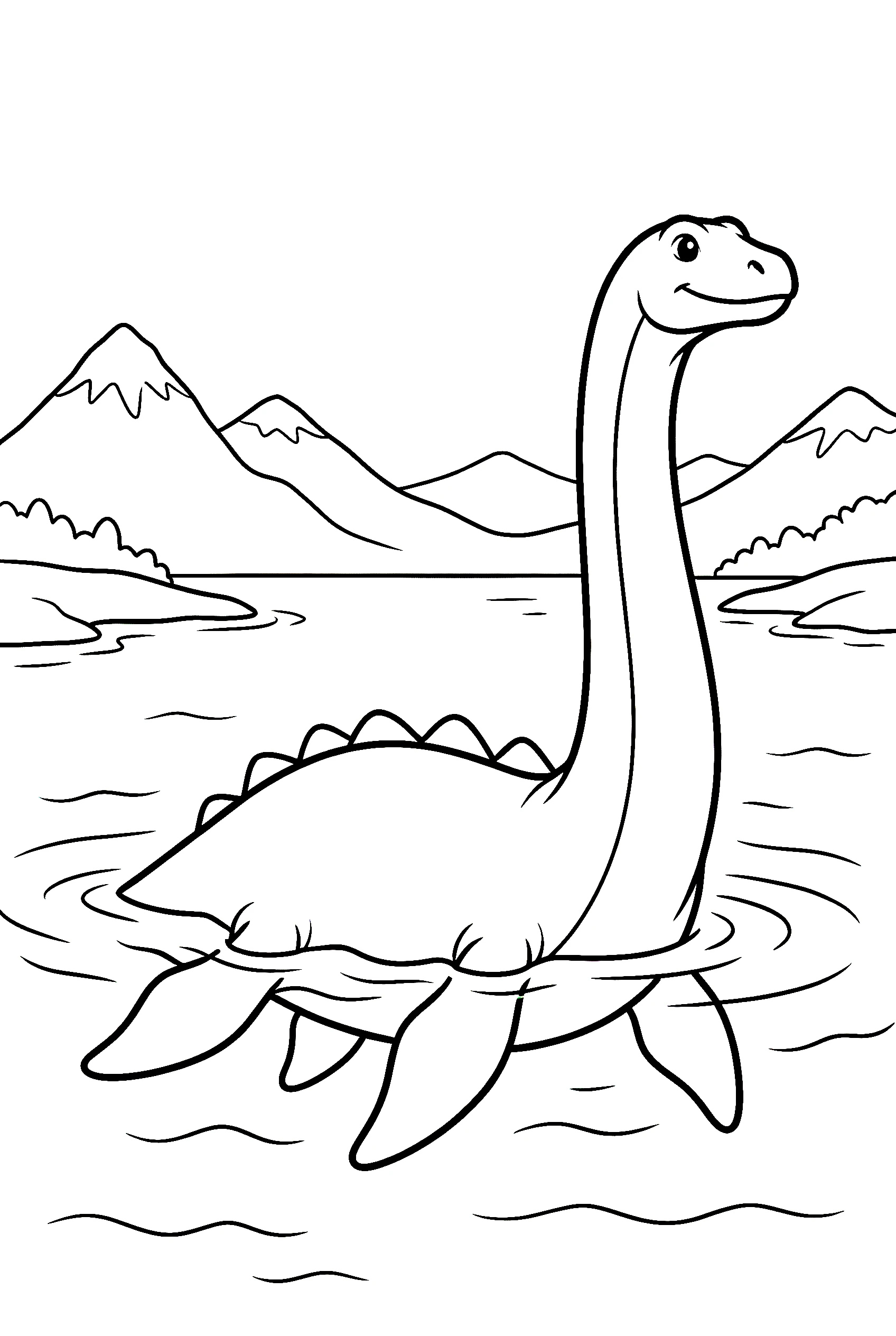 loch ness monster coloring pages