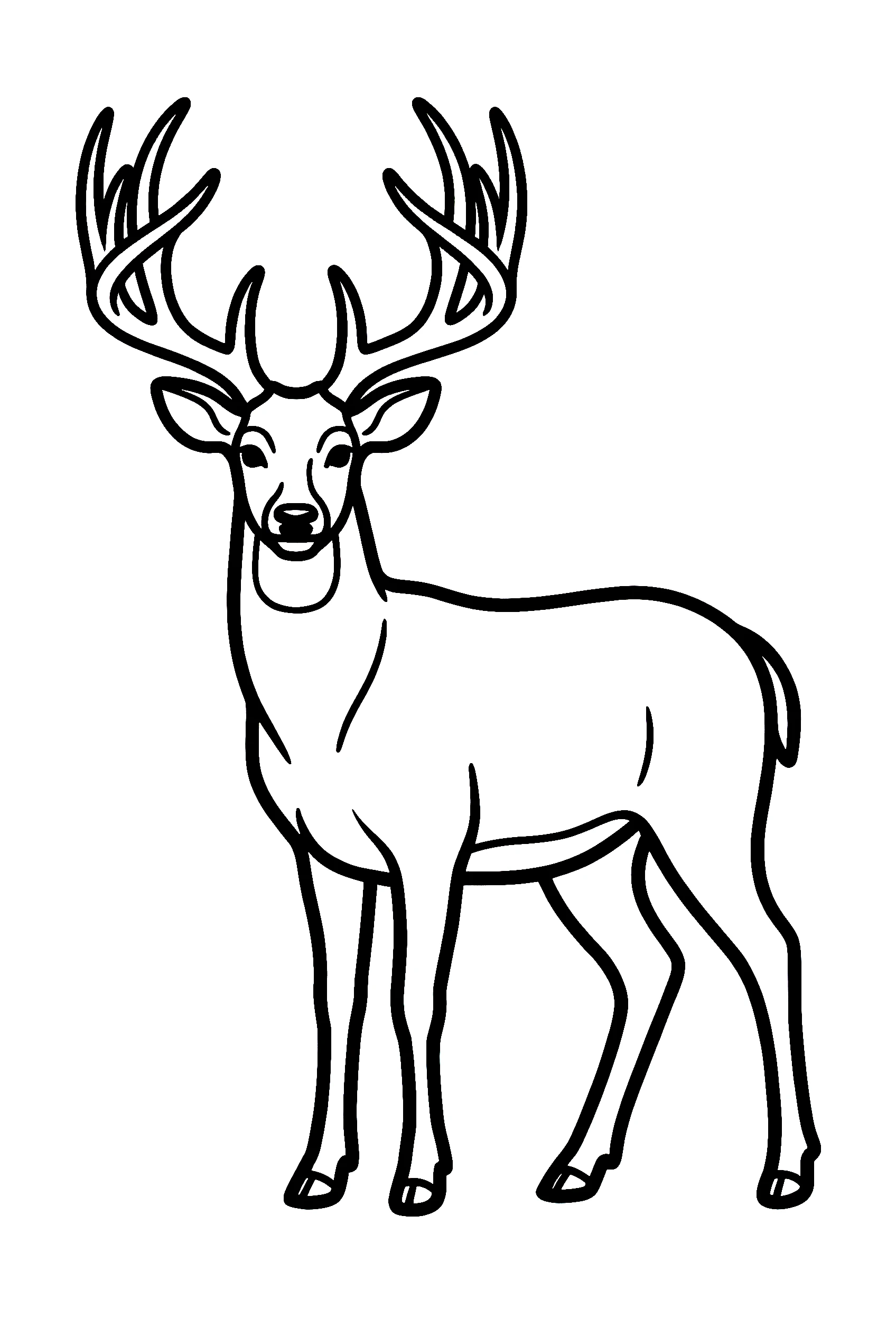 majestic buck antlers coloring pages
