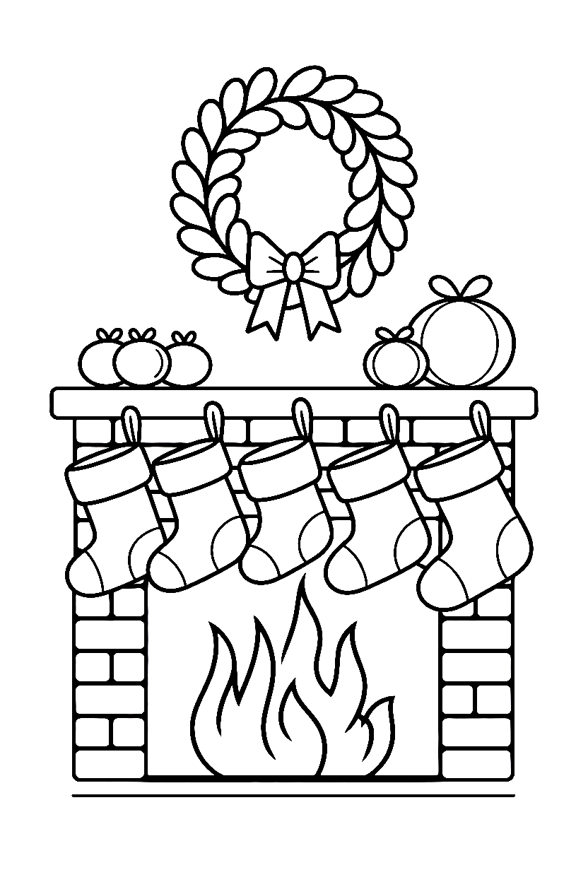 mantle stockings christmas printable sheet