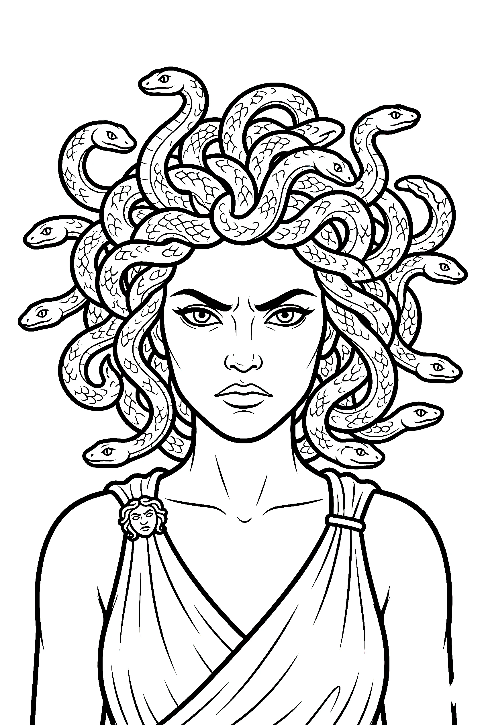 medusa snake hair printable sheet