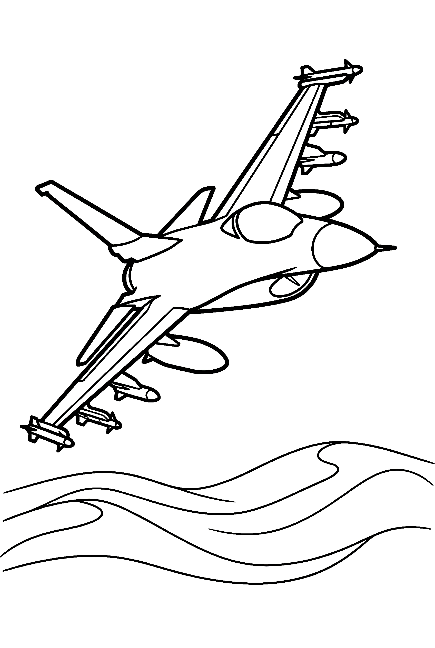 military jet banking desert coloring pages