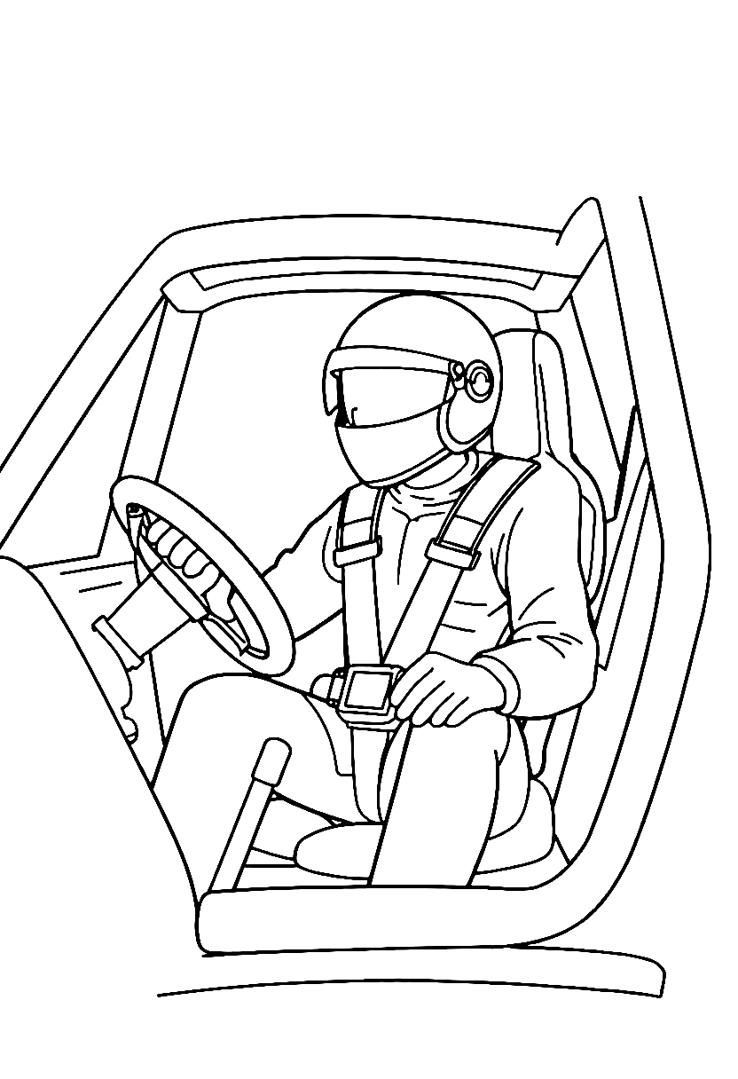 monster truck driver cabin coloring pages