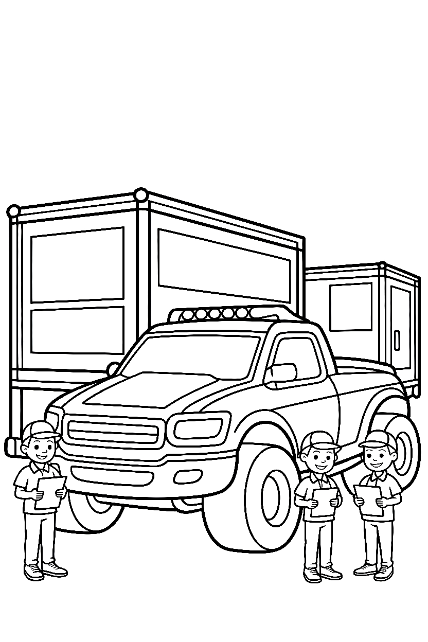 monster truck pit area printable sheet