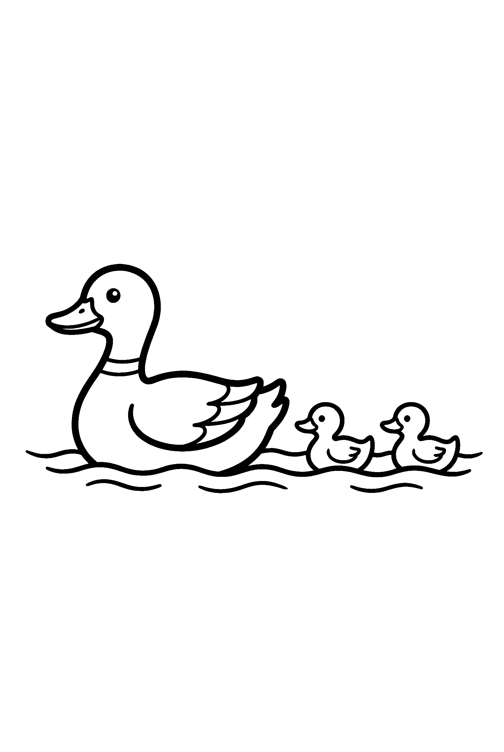 mother duck and ducklings coloring pages