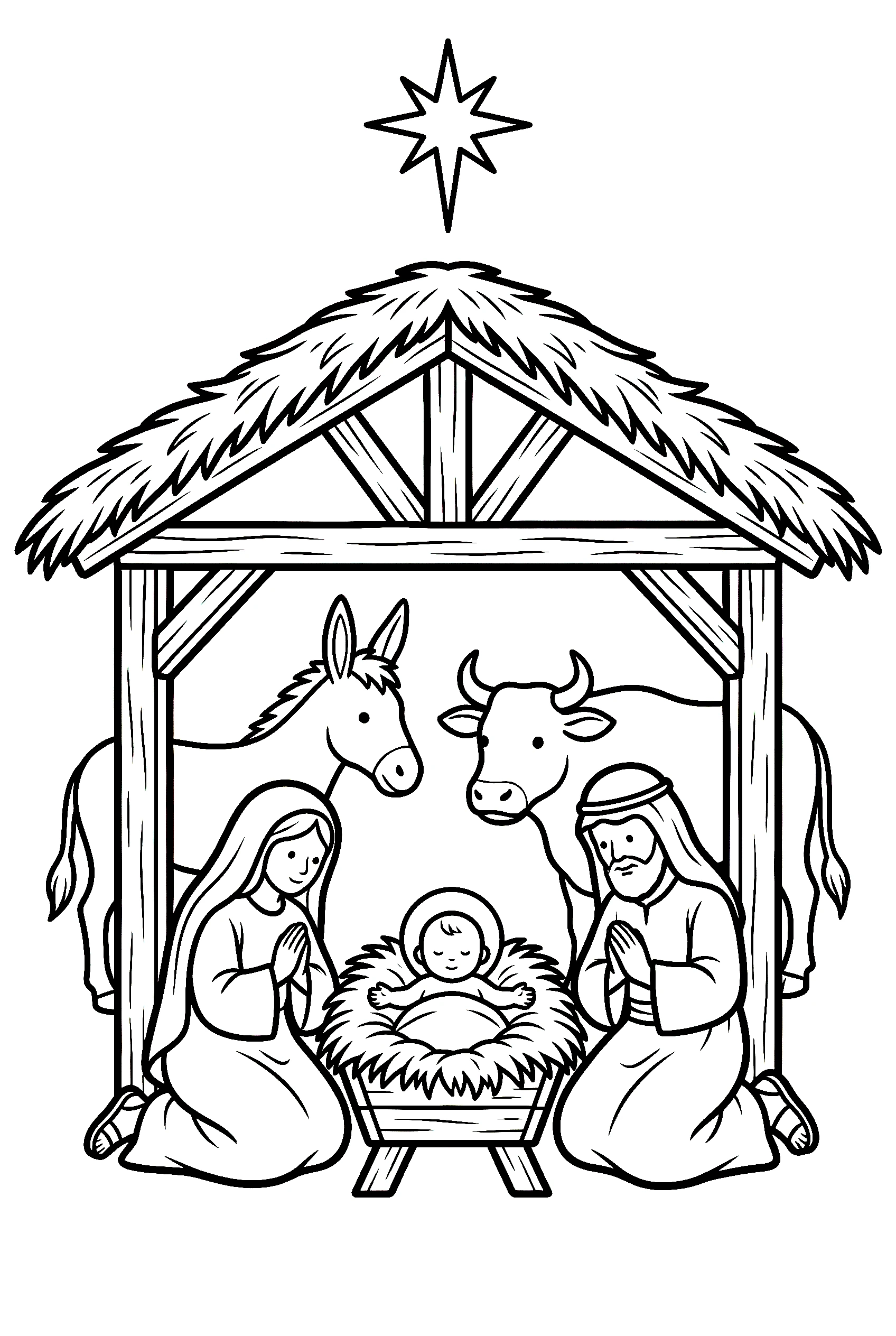 nativity scene illustration template nativity scene illustration template