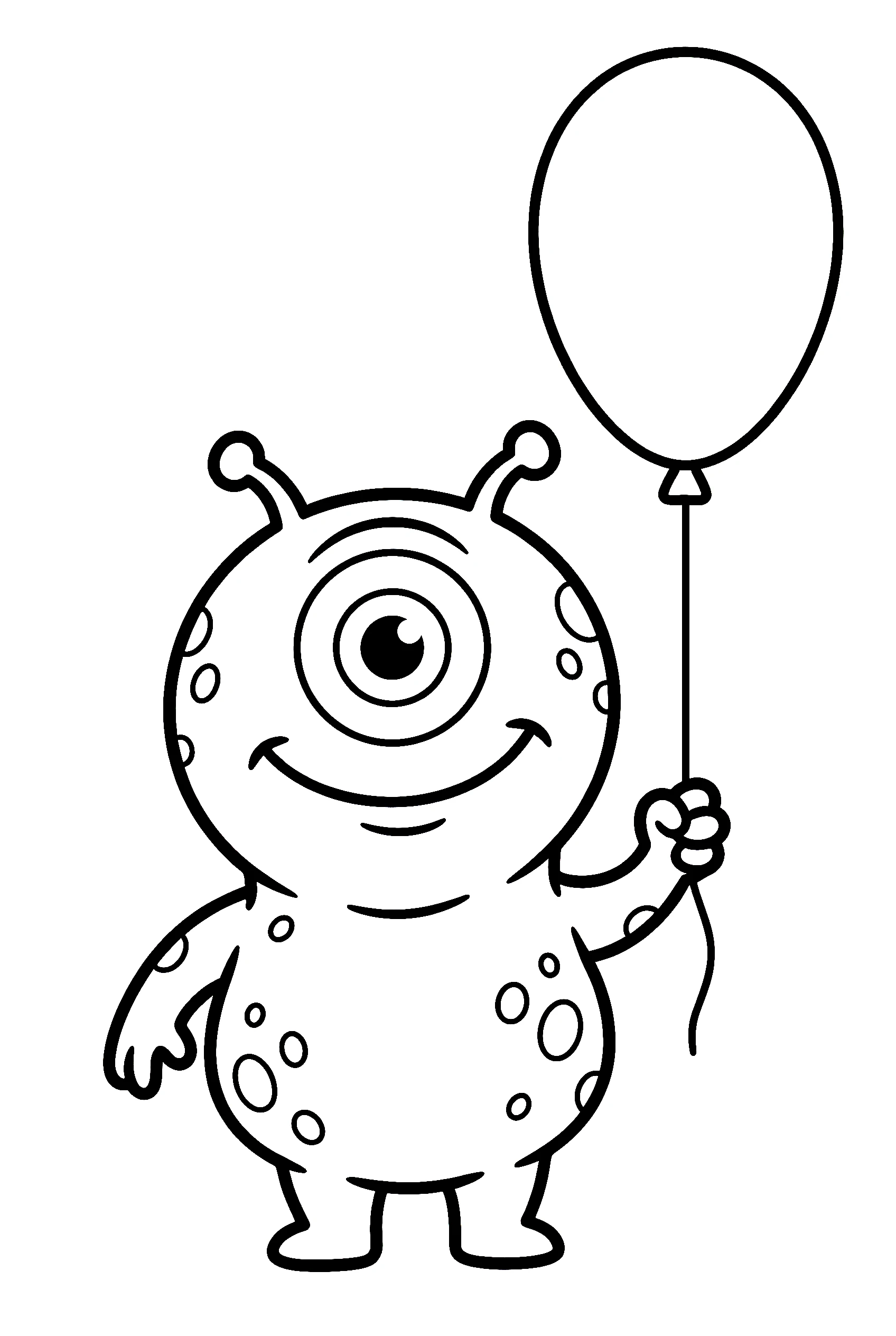 one eyed alien monster coloring pages