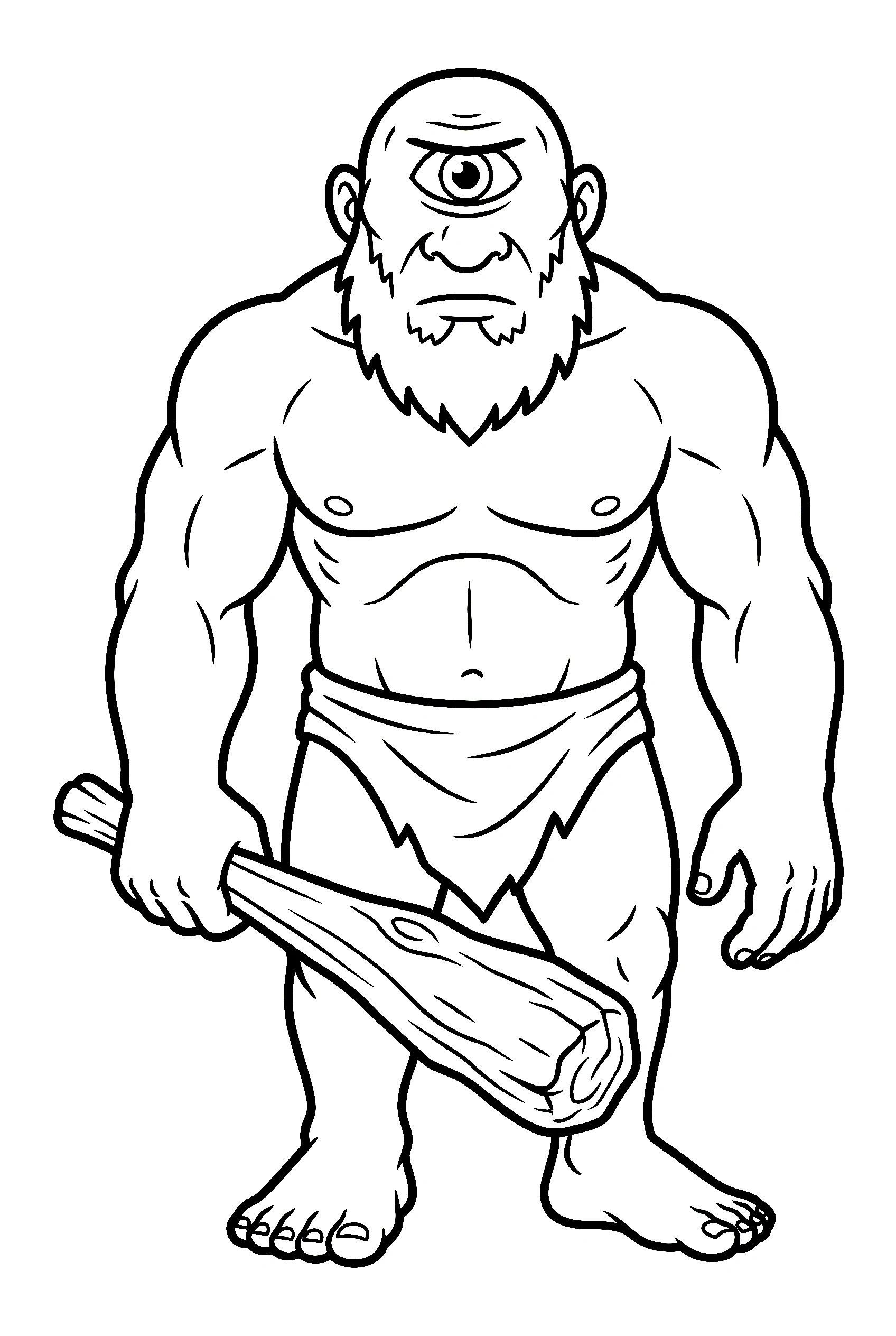 one eyed cyclops illustration template