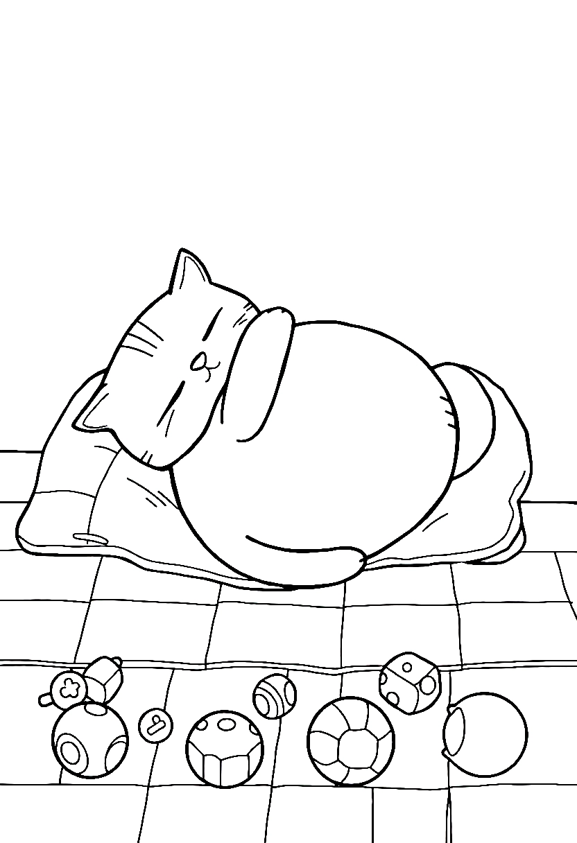orange cat quilt nap coloring pages orange cat quilt nap coloring pages