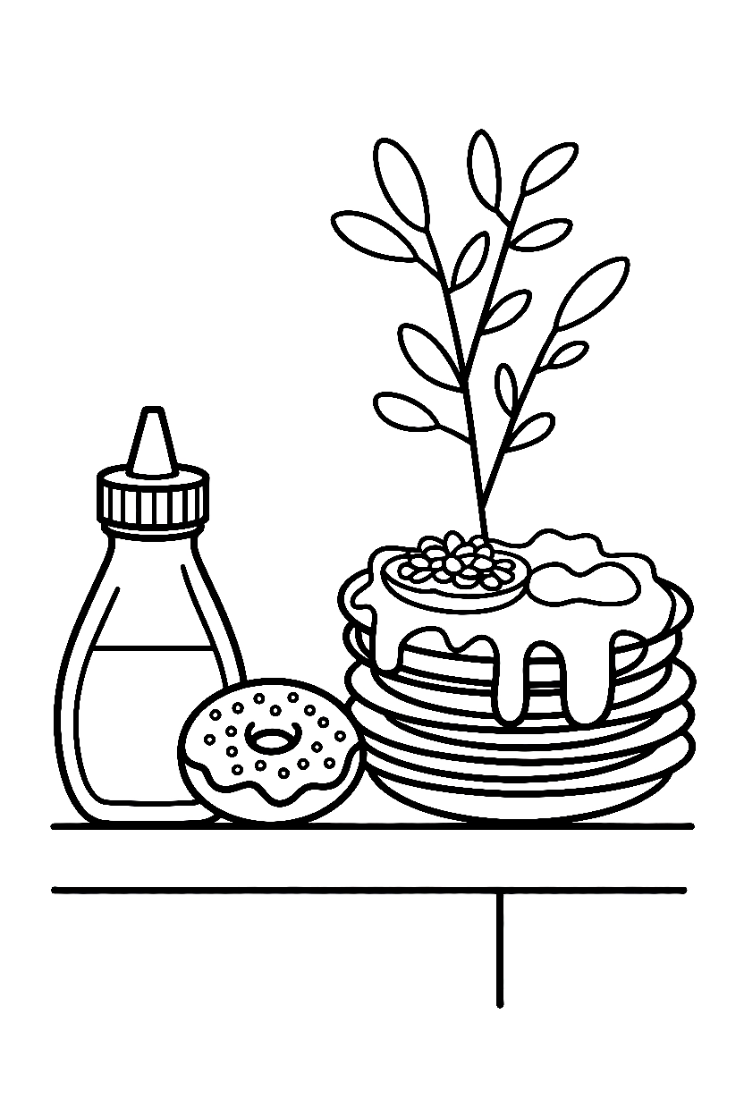 peeking beside plates donut printable sheet