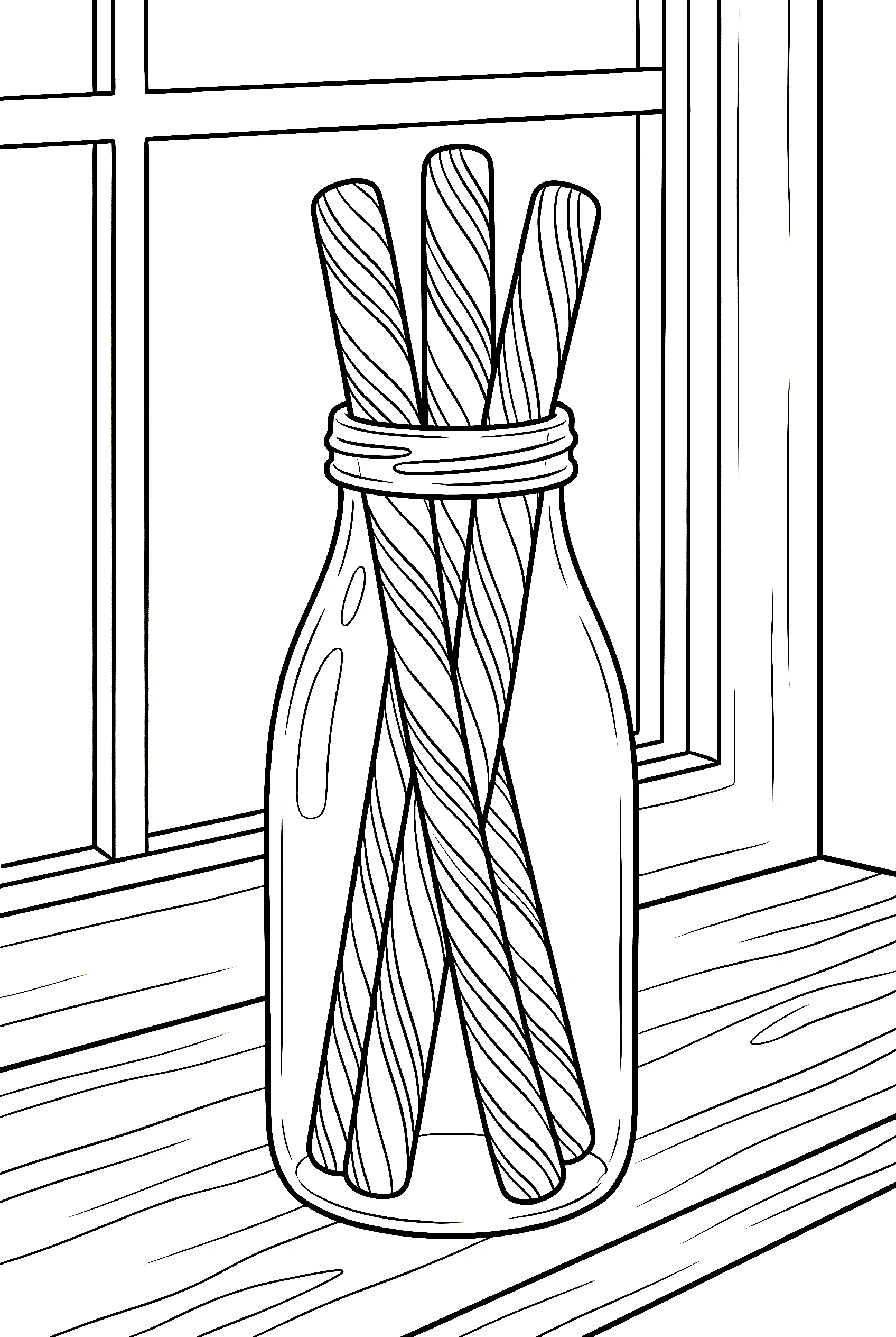 peppermint sticks in bottle coloring pages
