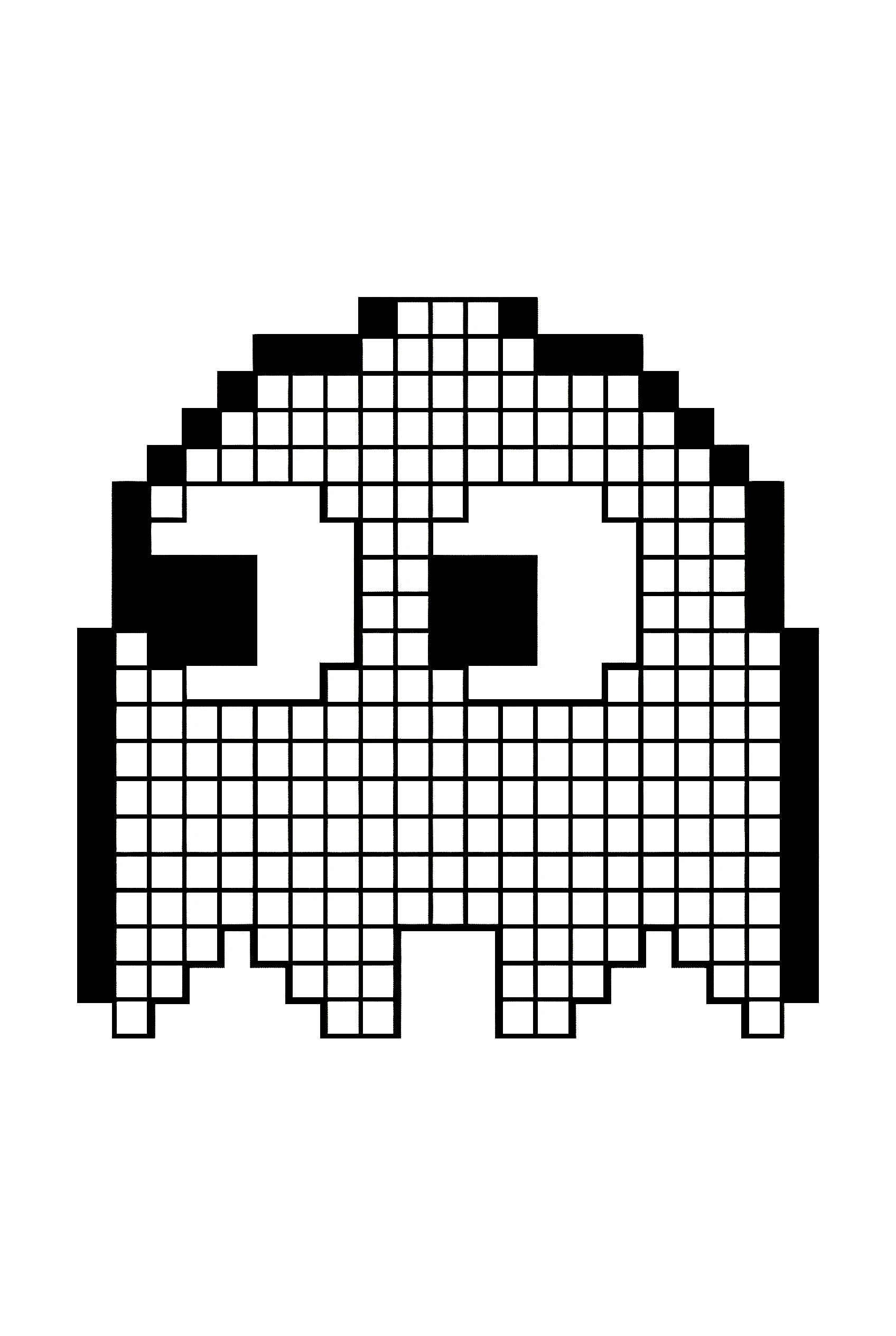 pixel art ghost printable sheet