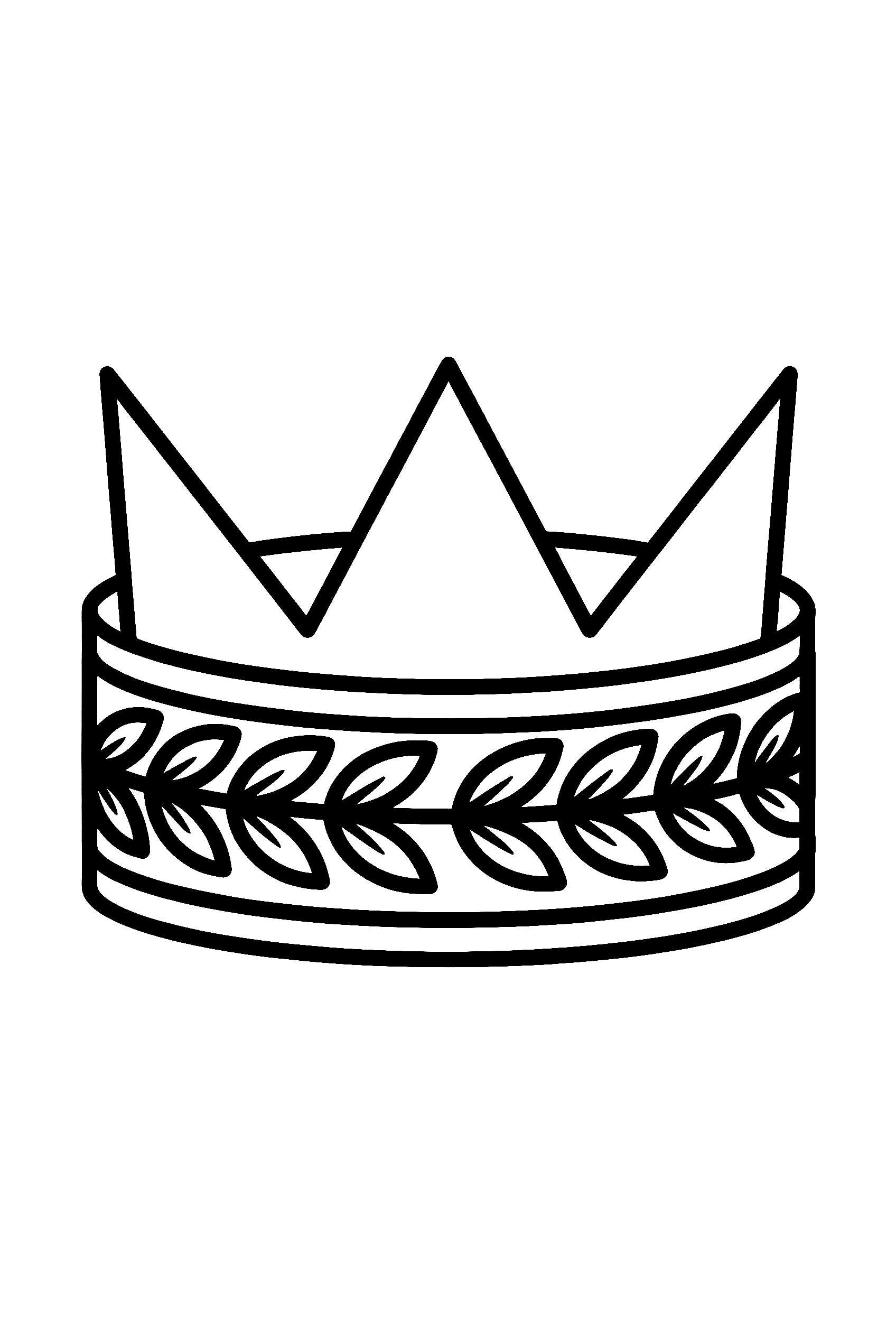 prince coronet laurel leaves illustration template