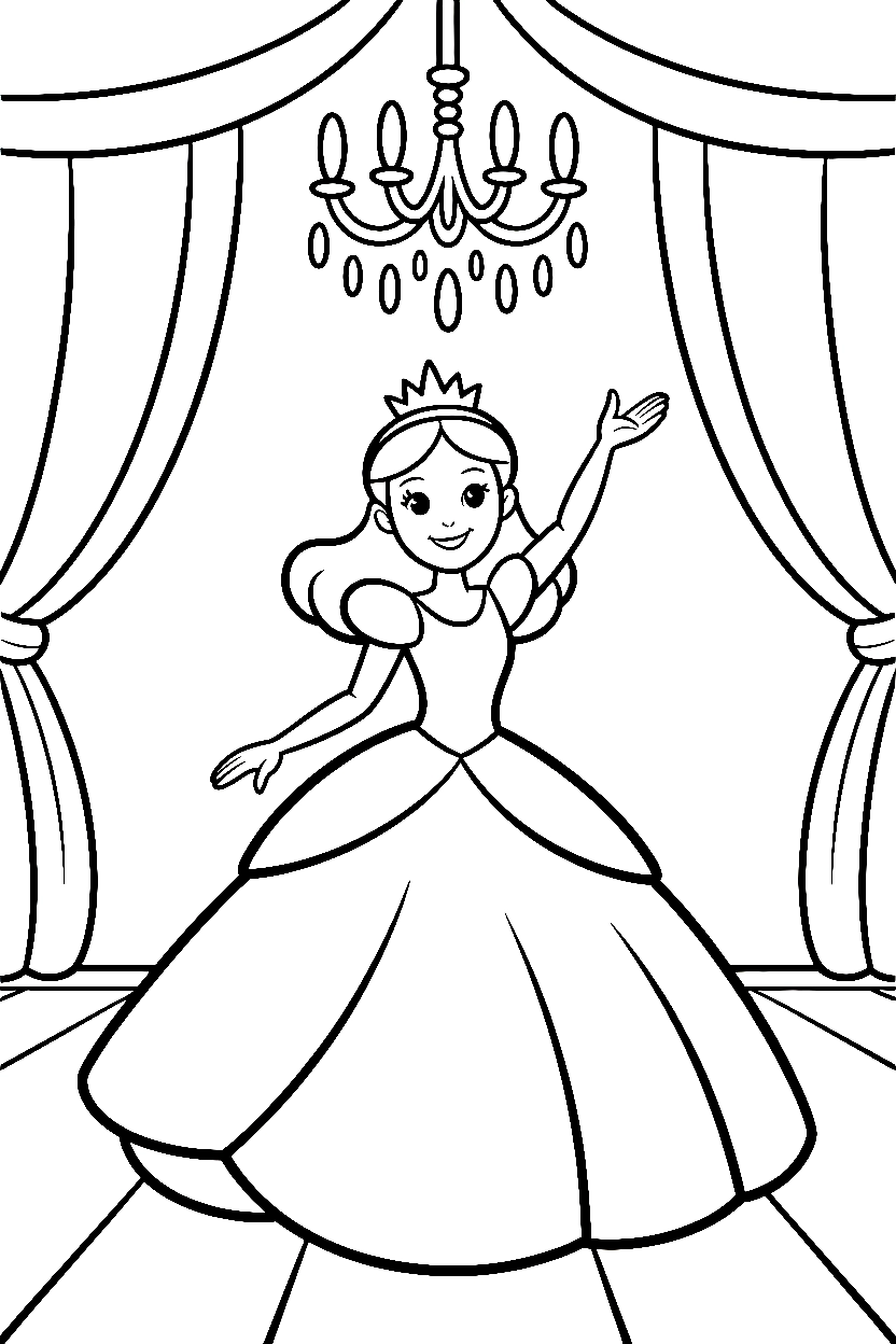 princess ballroom dance printable sheet