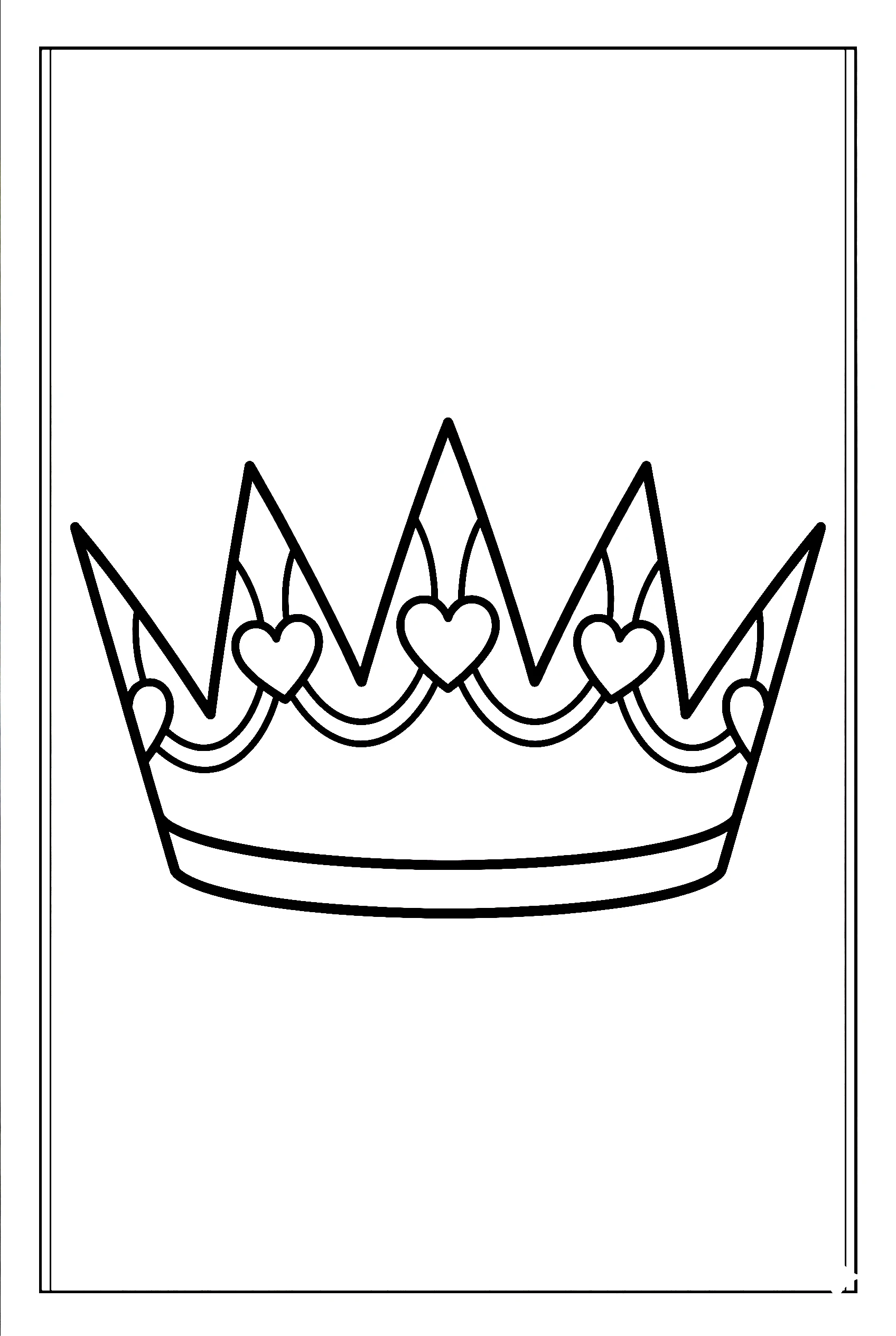 princess heart tiara printable sheet