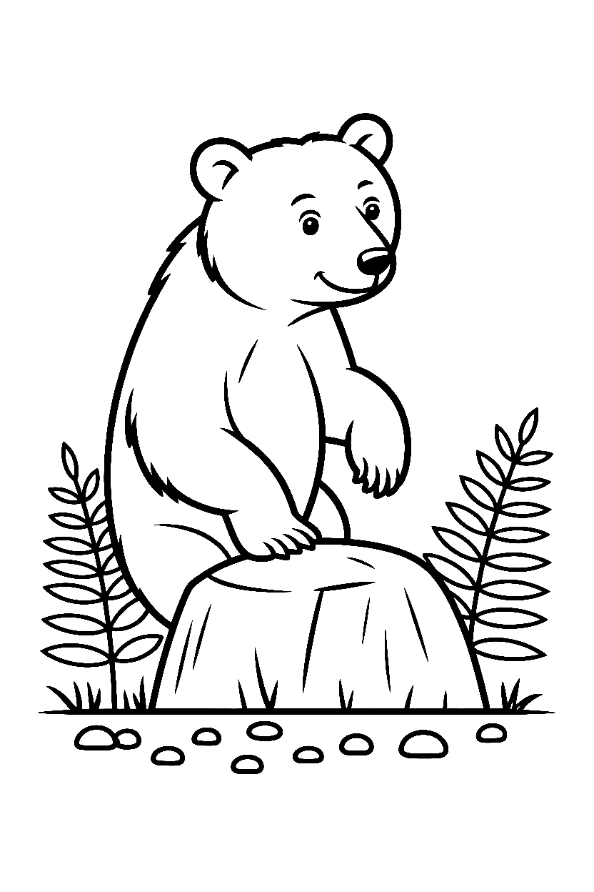 pulling bear boulder ferns coloring pages