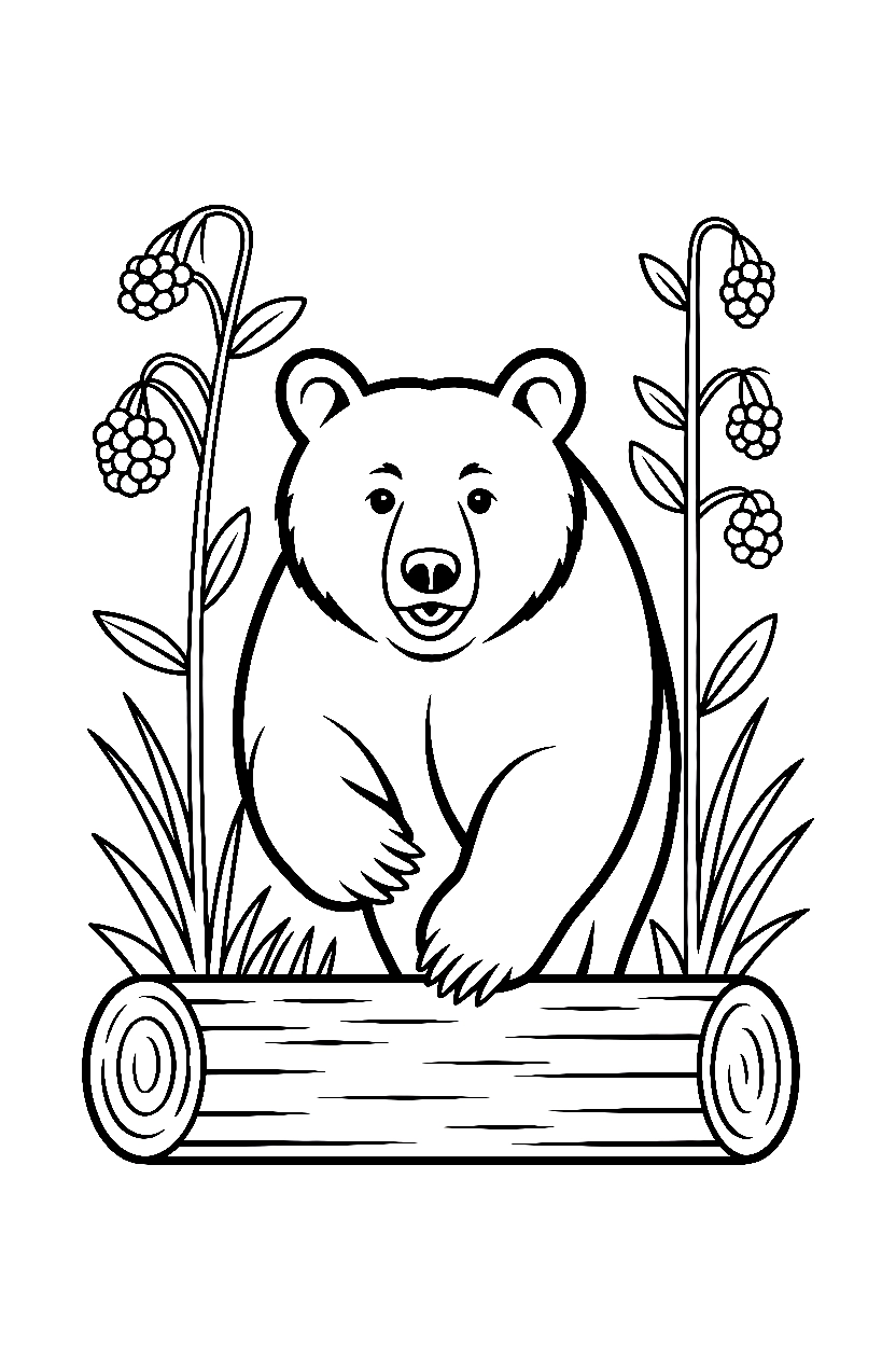 pulling bear grass hollow coloring pages