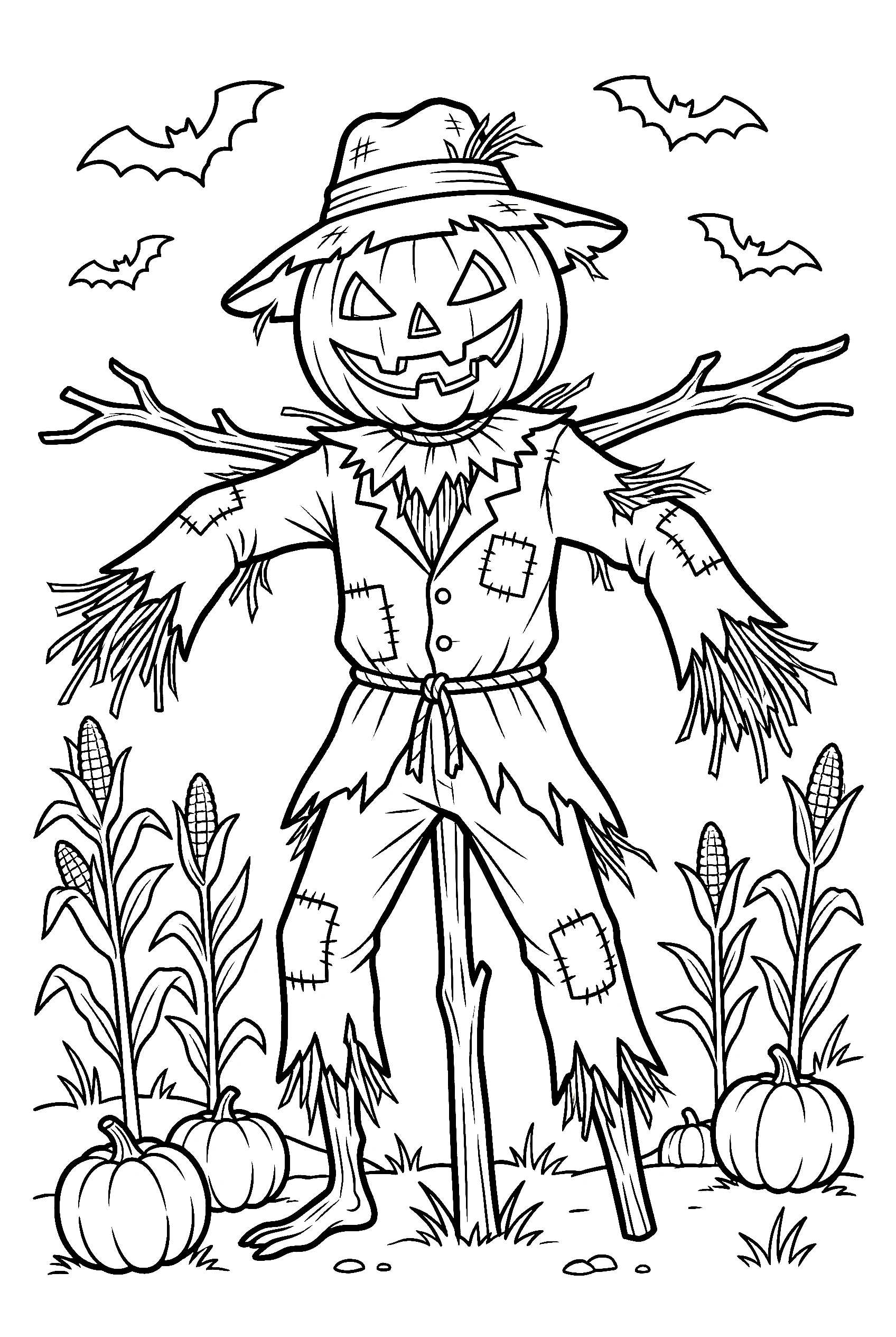 pumpkin head monster coloring pages