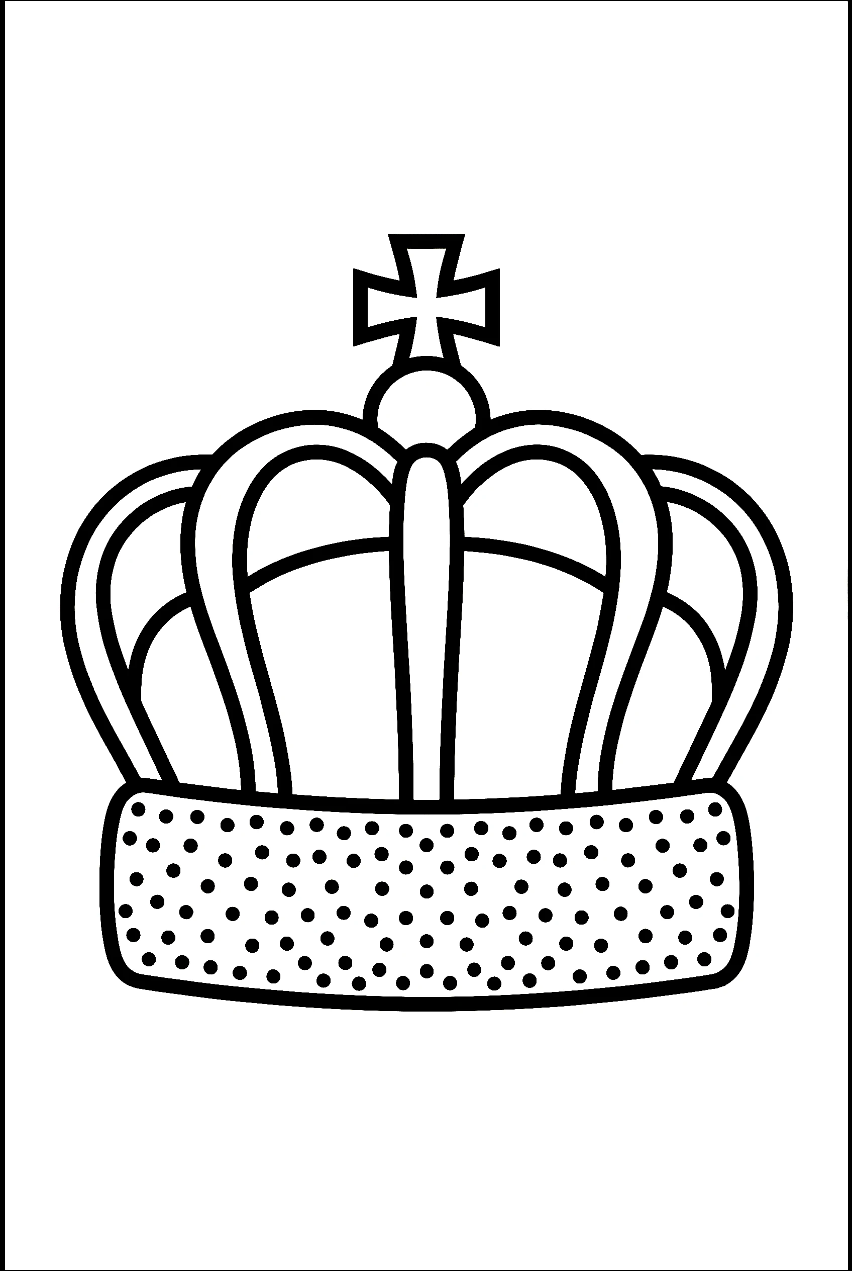 queen crown ermine trim coloring pages