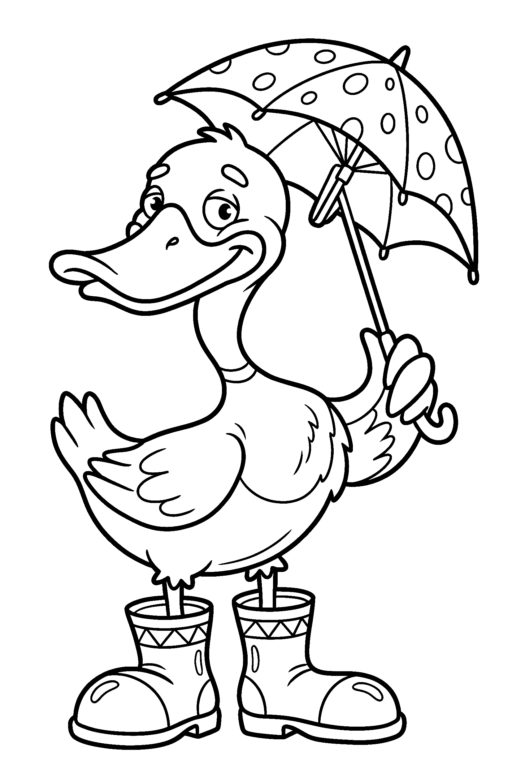 rainy day duck coloring pages umbrella