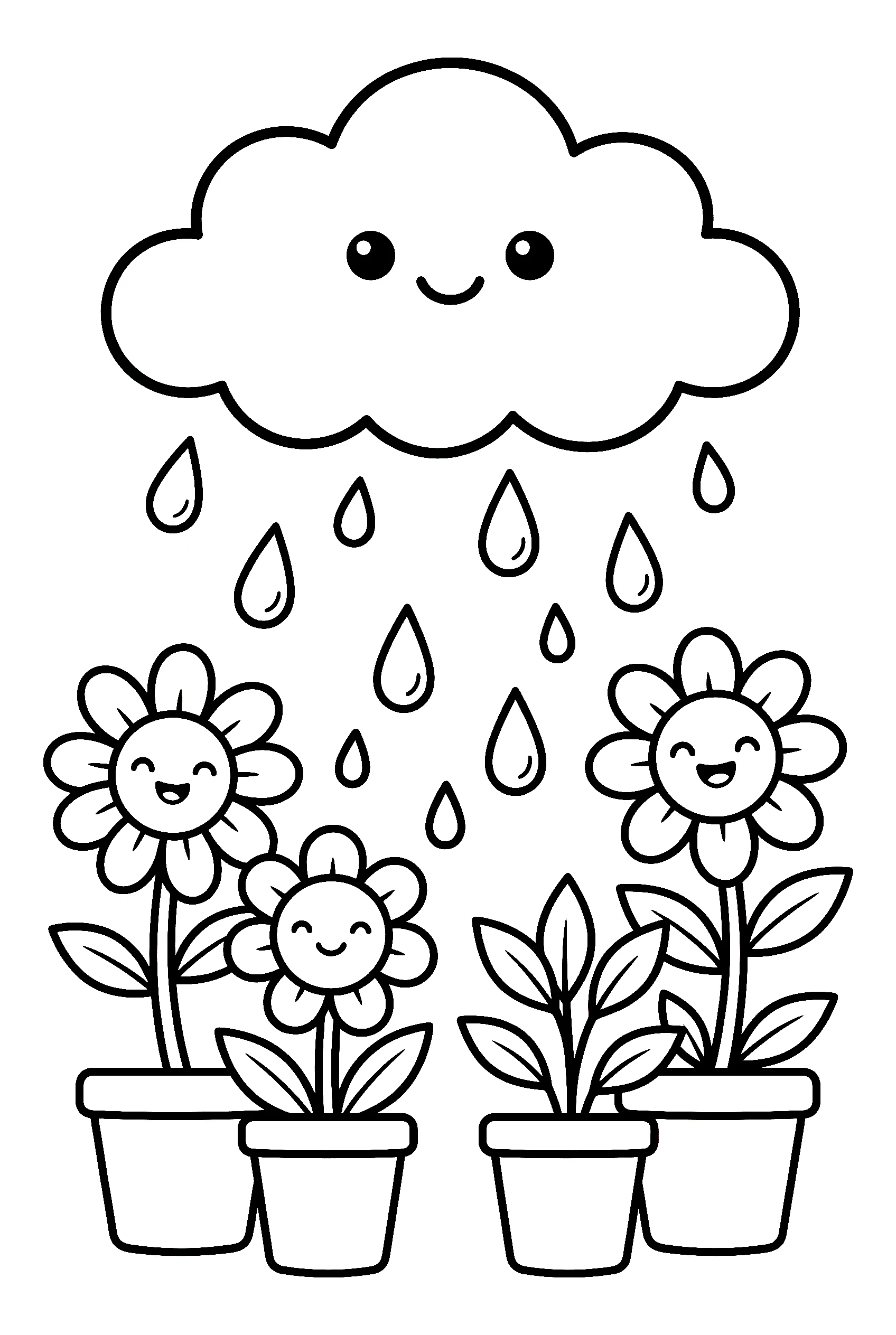 rainy day nature coloring pages