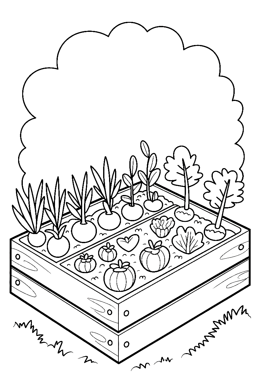 raised bed vegetable rows coloring pages raised bed vegetable rows coloring pages