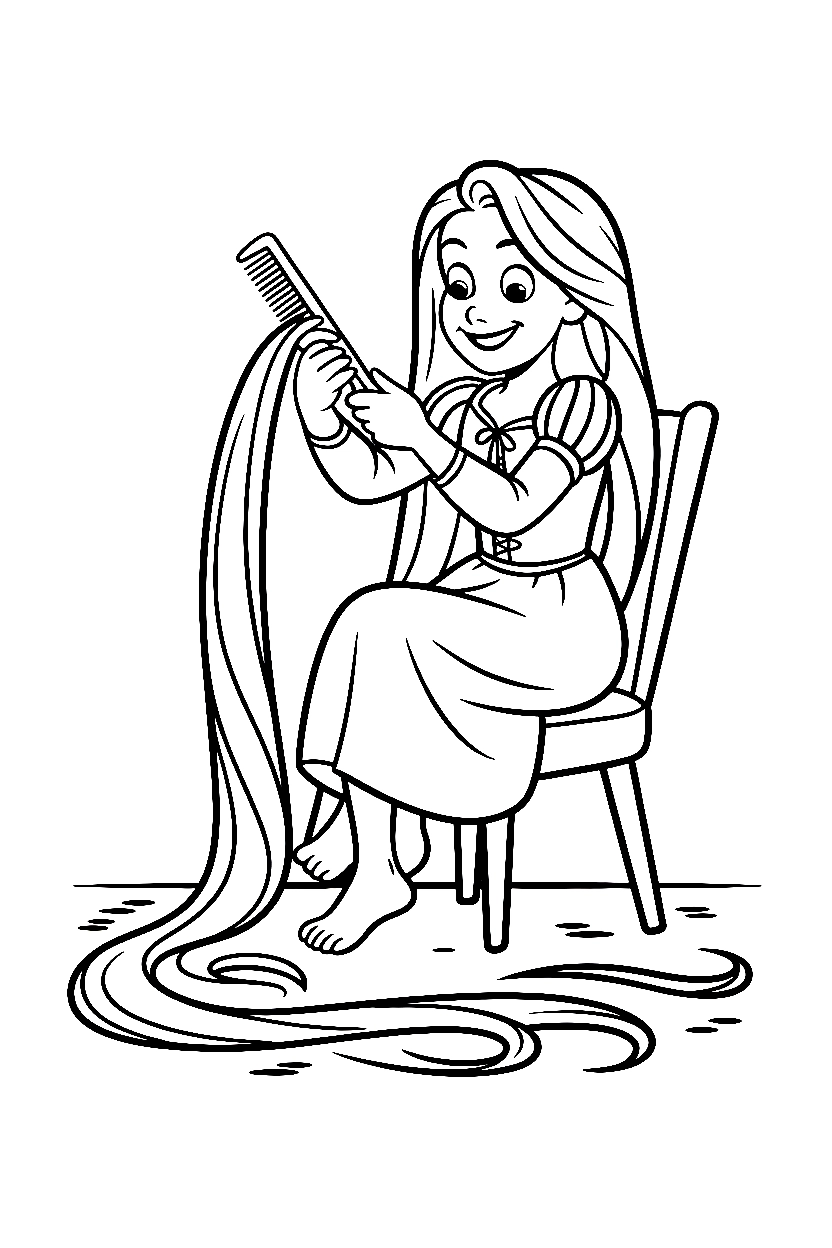Rapunzel Coloring Pages