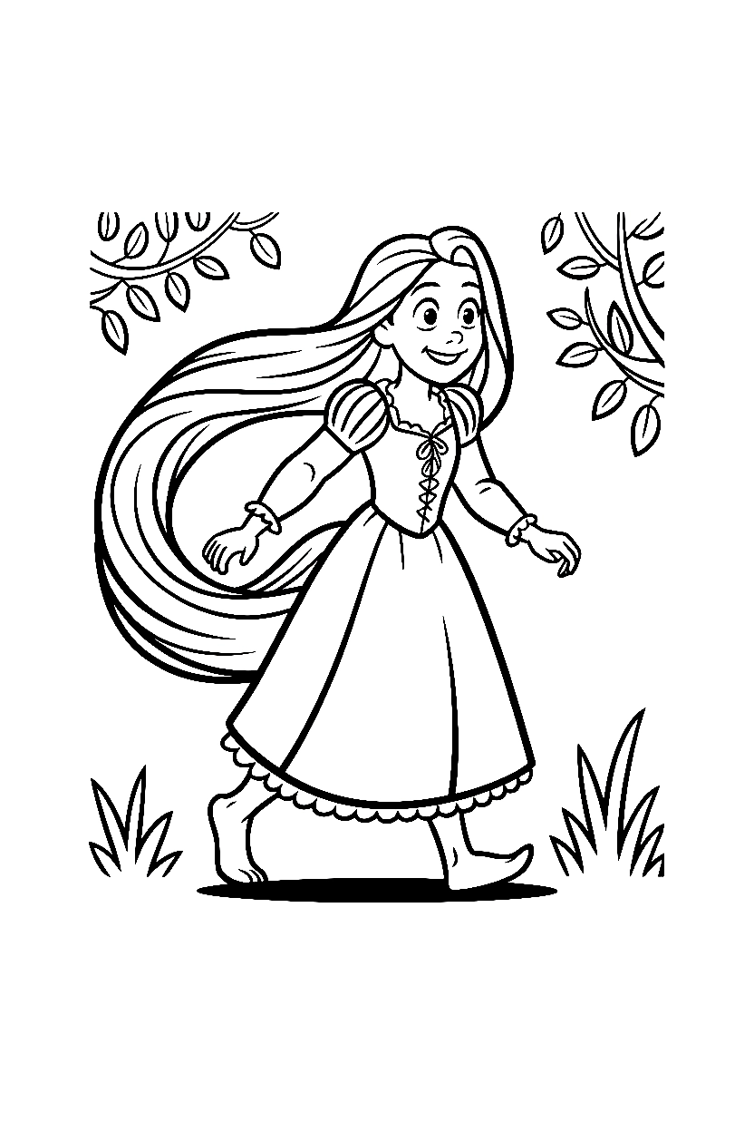 rapunzel forest walk drawing
