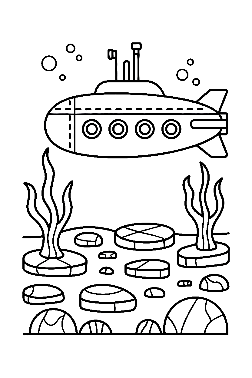 reaching across plateau submarine drawing