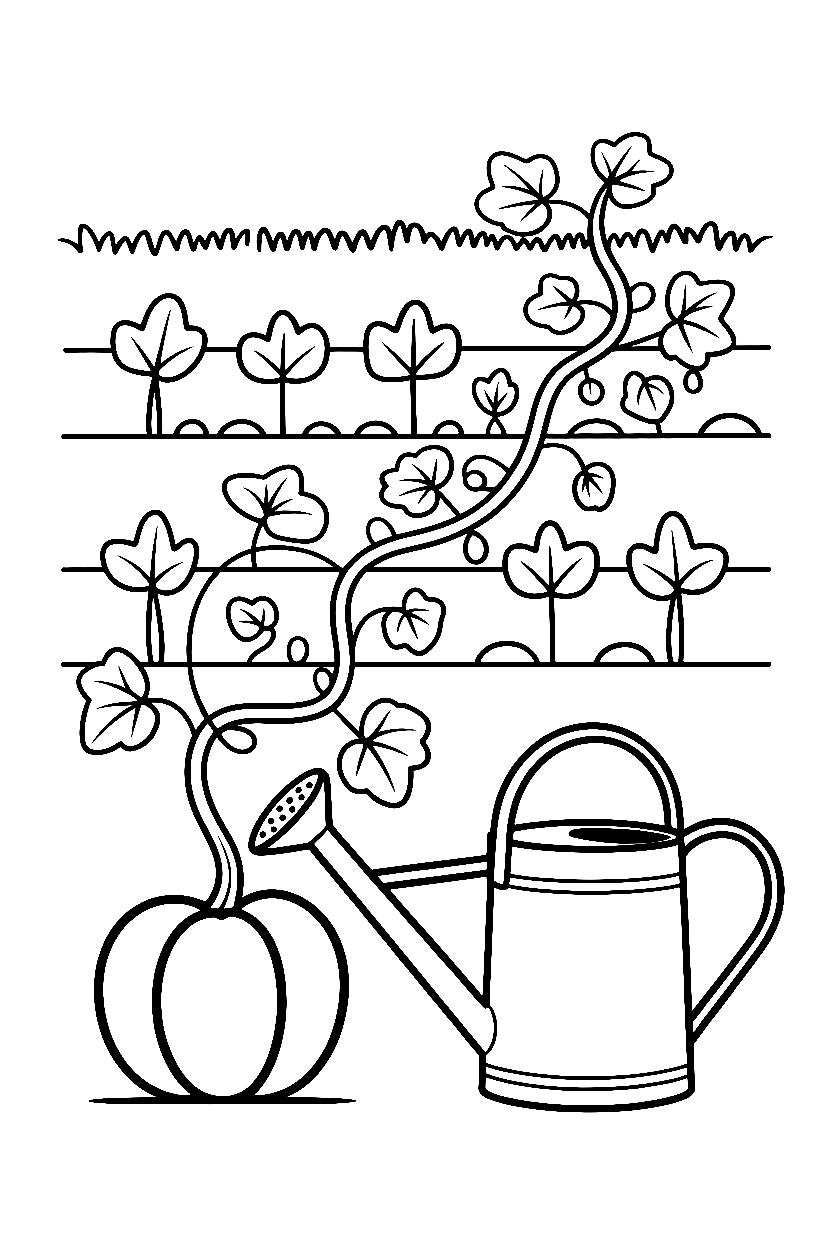 reaching across row pumpkin coloring pages