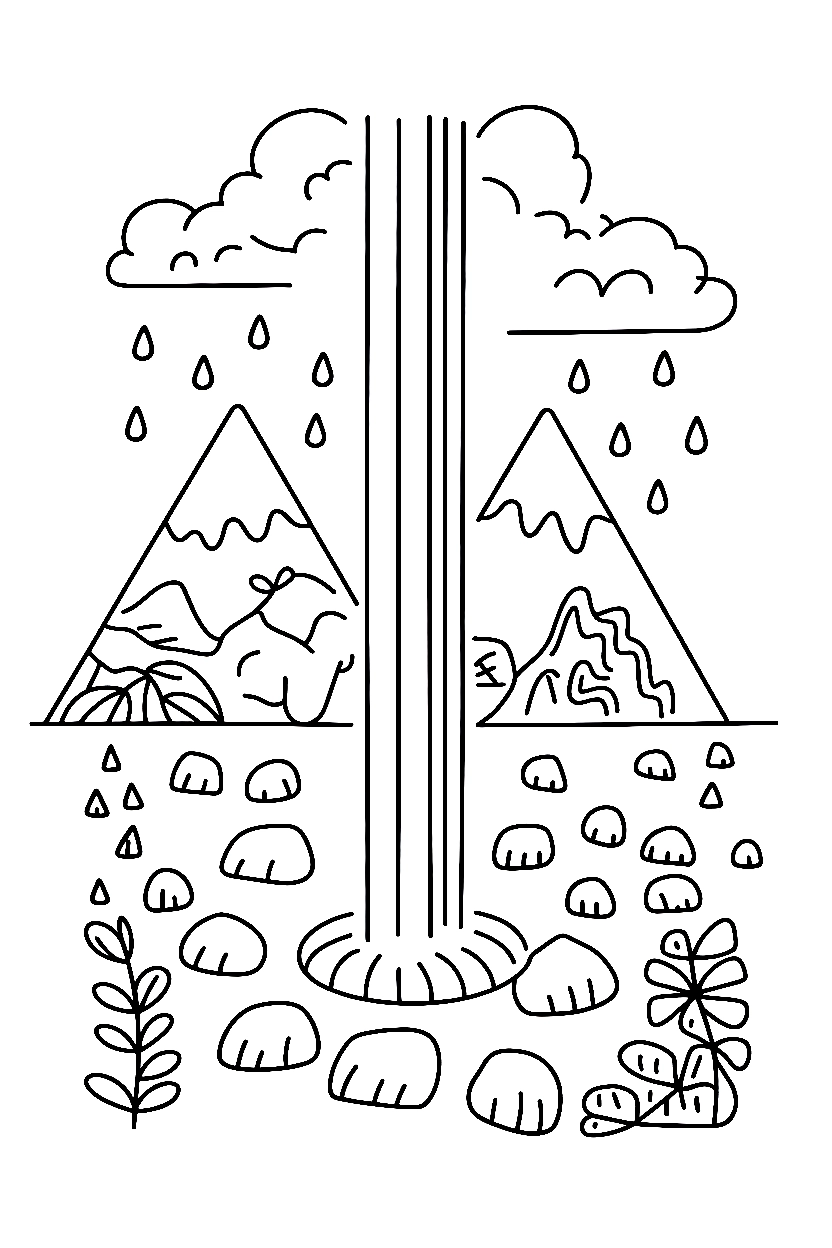 reaching rainbow peaks slopes printable sheet