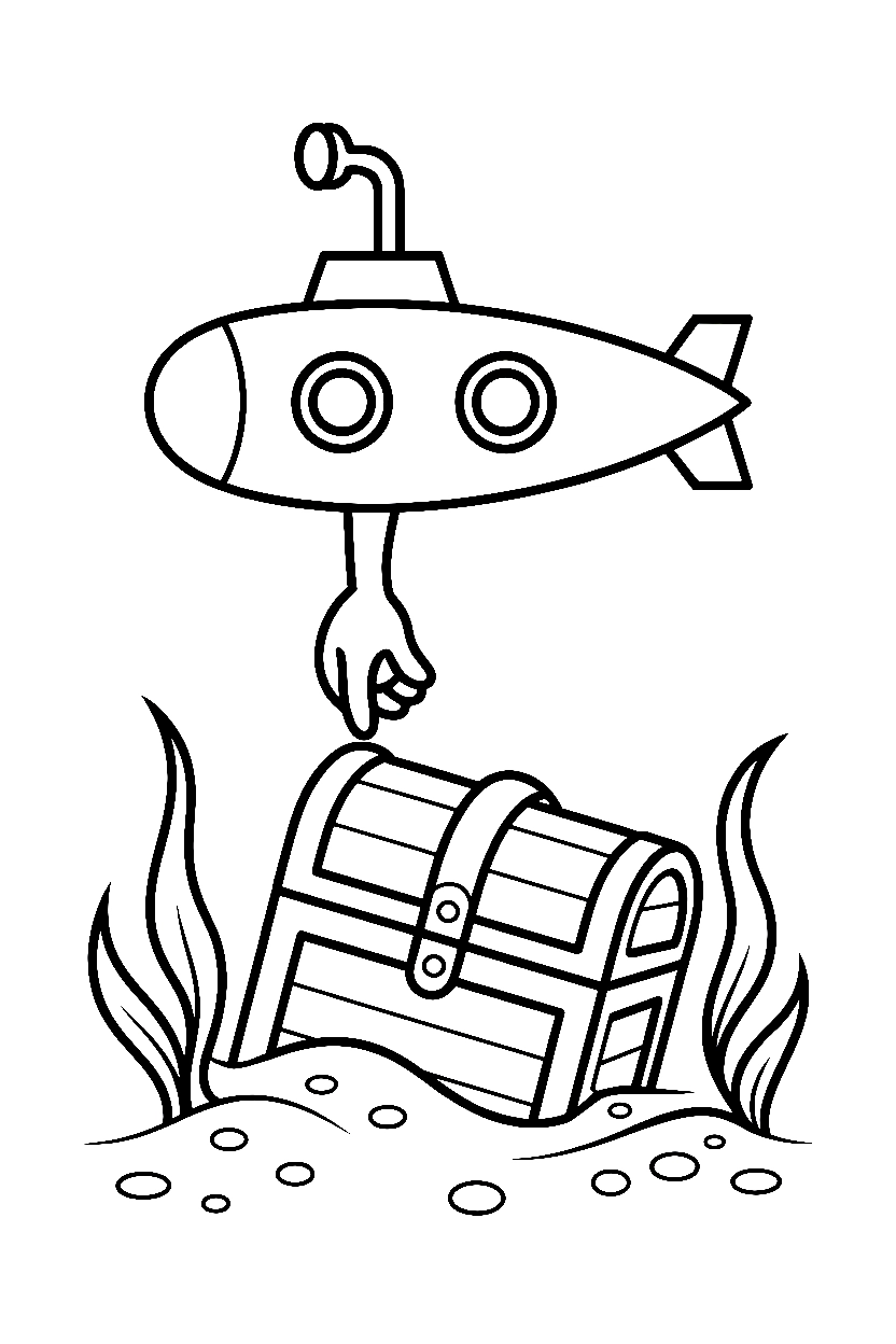 reaching toward chest submarine printable sheet