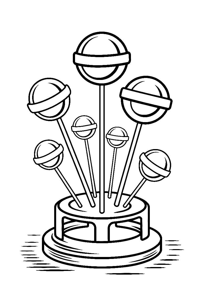 reaching upward candy stand drawing